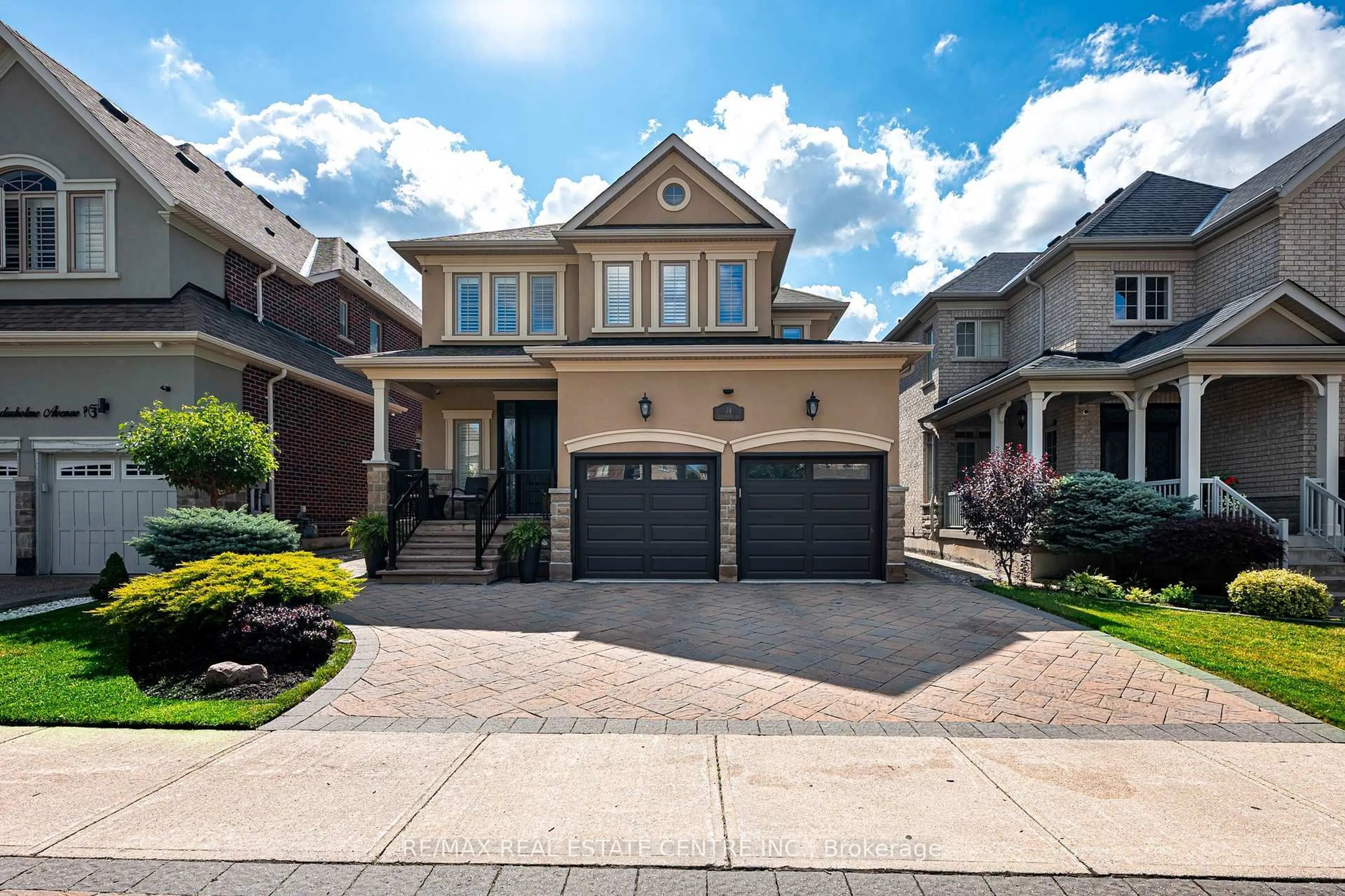 Home with brick exterior material, street for 74 Cedarholme Ave, Caledon Ontario L7C 3T1