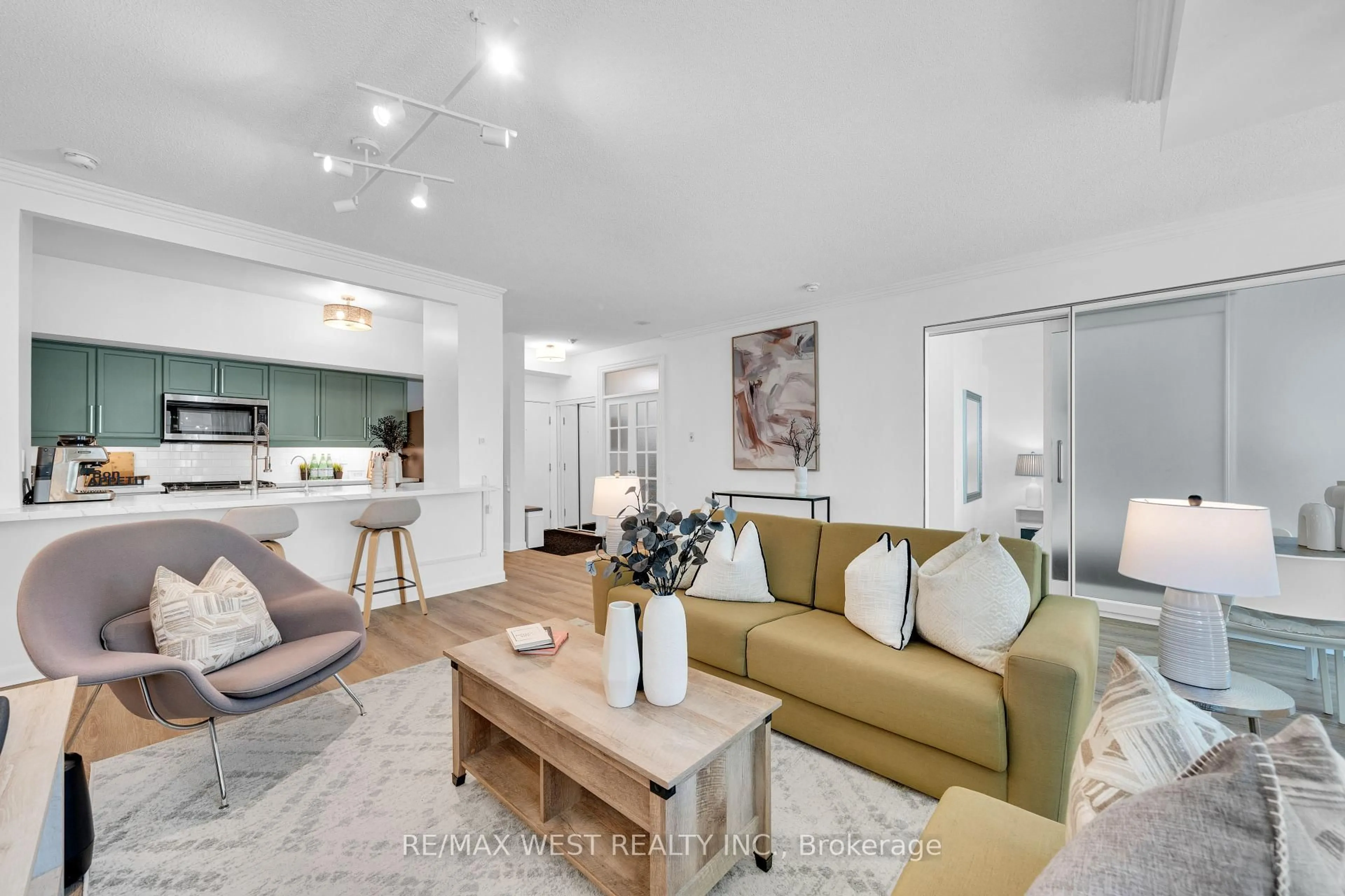 Living room with furniture, unknown for 2067 Lake Shore Blvd #202, Toronto Ontario M8V 4B8
