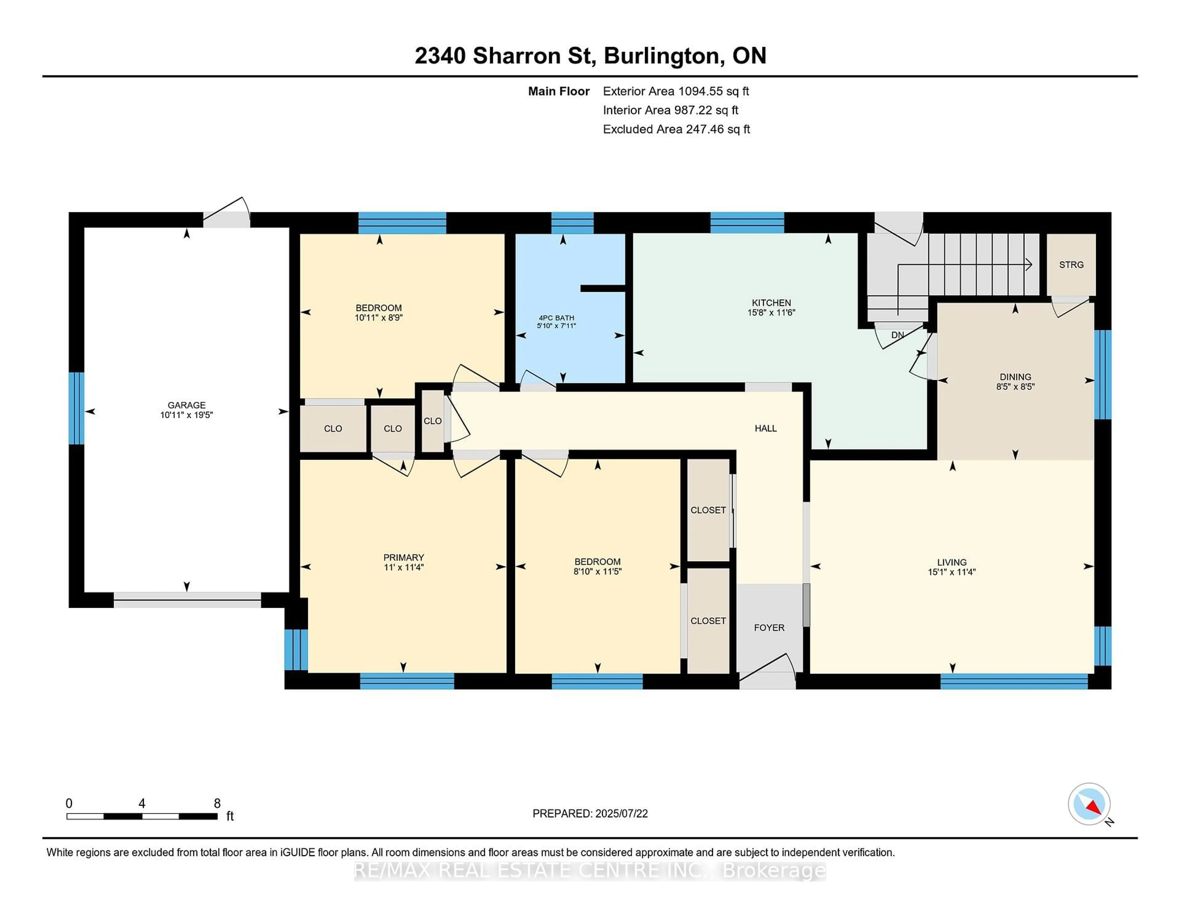 Floor plan for 2340 Sharron St, Burlington Ontario L7R 1W7