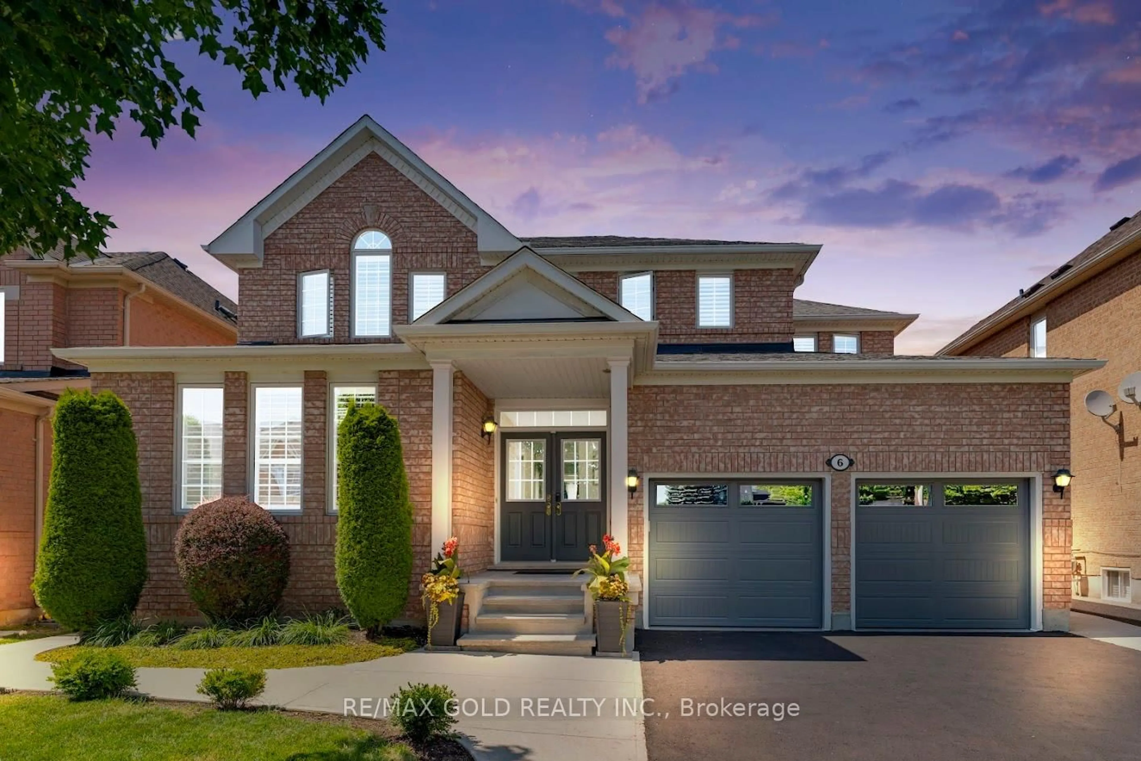 Home with brick exterior material, street for 6 Farad Crt, Brampton Ontario L6P 1S6