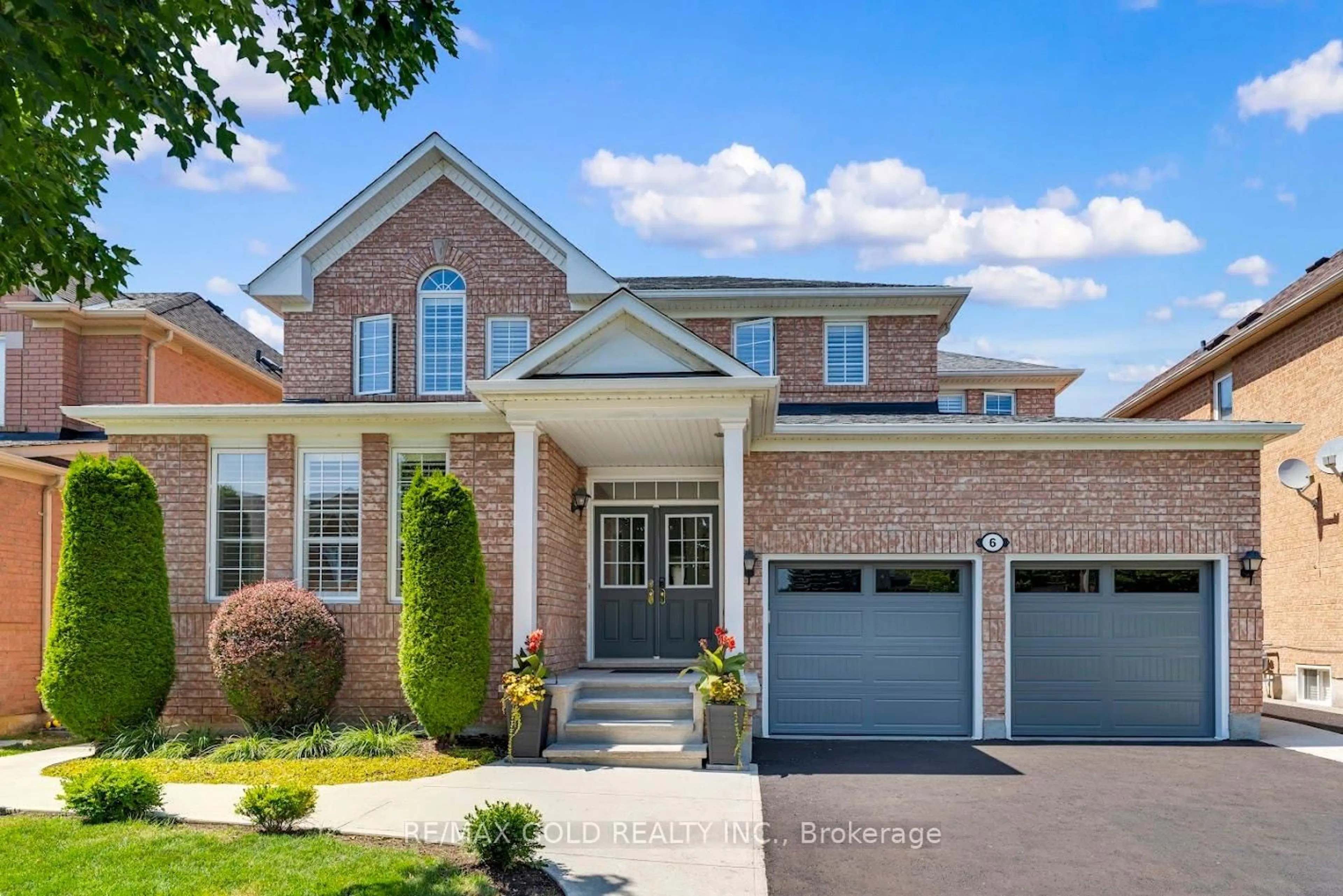 Home with brick exterior material, street for 6 Farad Crt, Brampton Ontario L6P 1S6