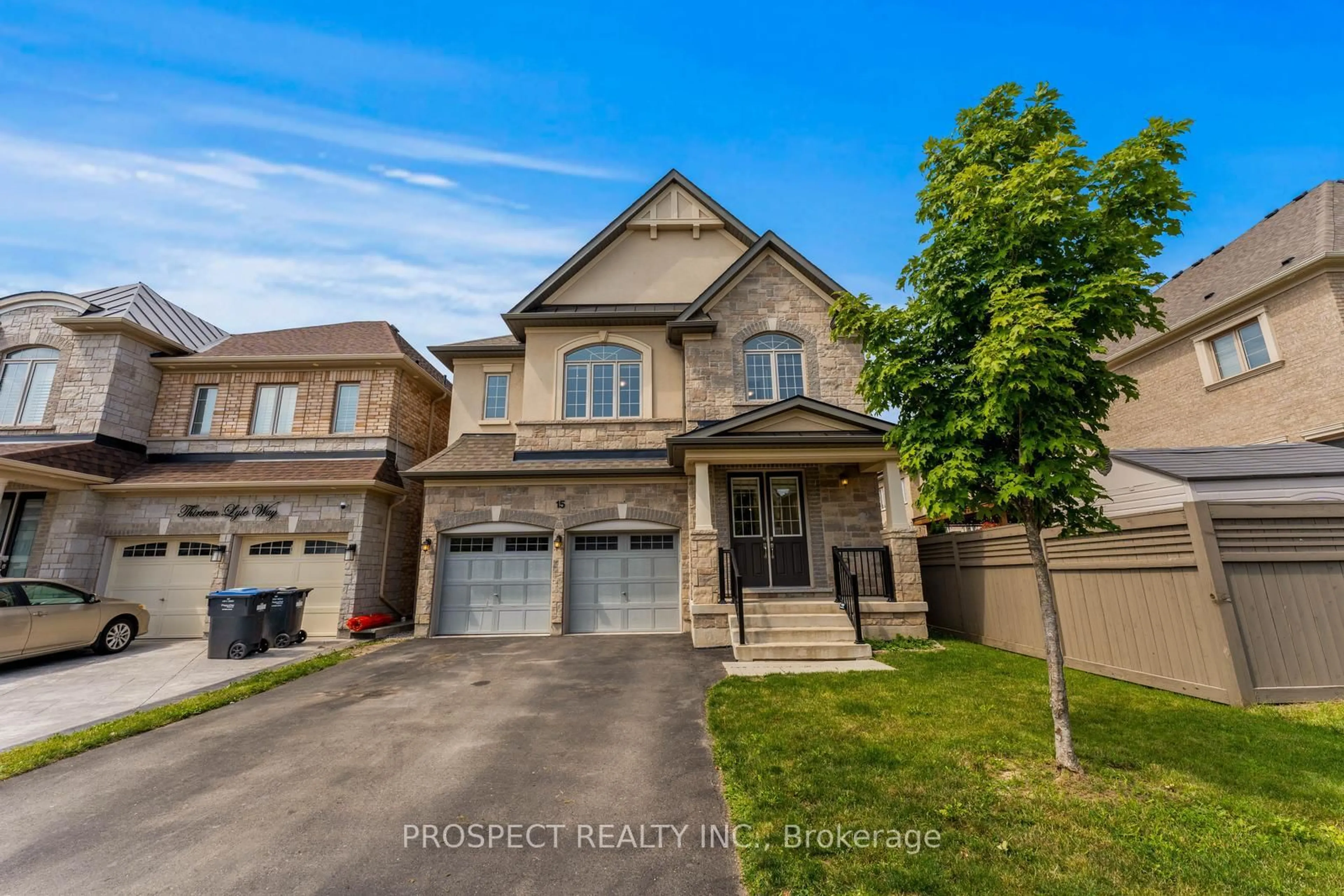 A pic from outside/outdoor area/front of a property/back of a property/a pic from drone, street for 15 Lyle Way, Brampton Ontario L6X 5P8
