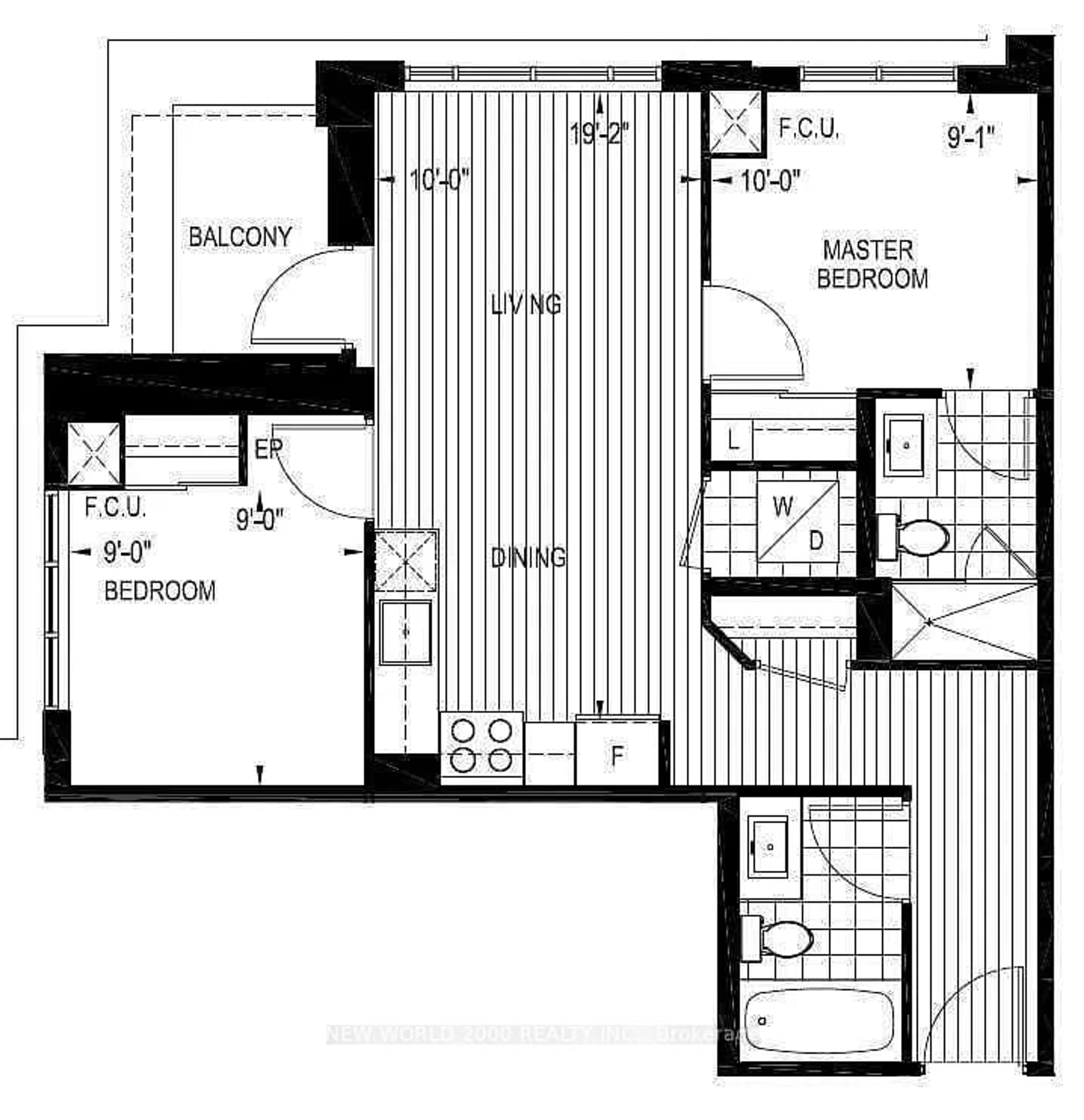 Floor plan for 6 Eva Rd #708, Toronto Ontario M9C 0B1