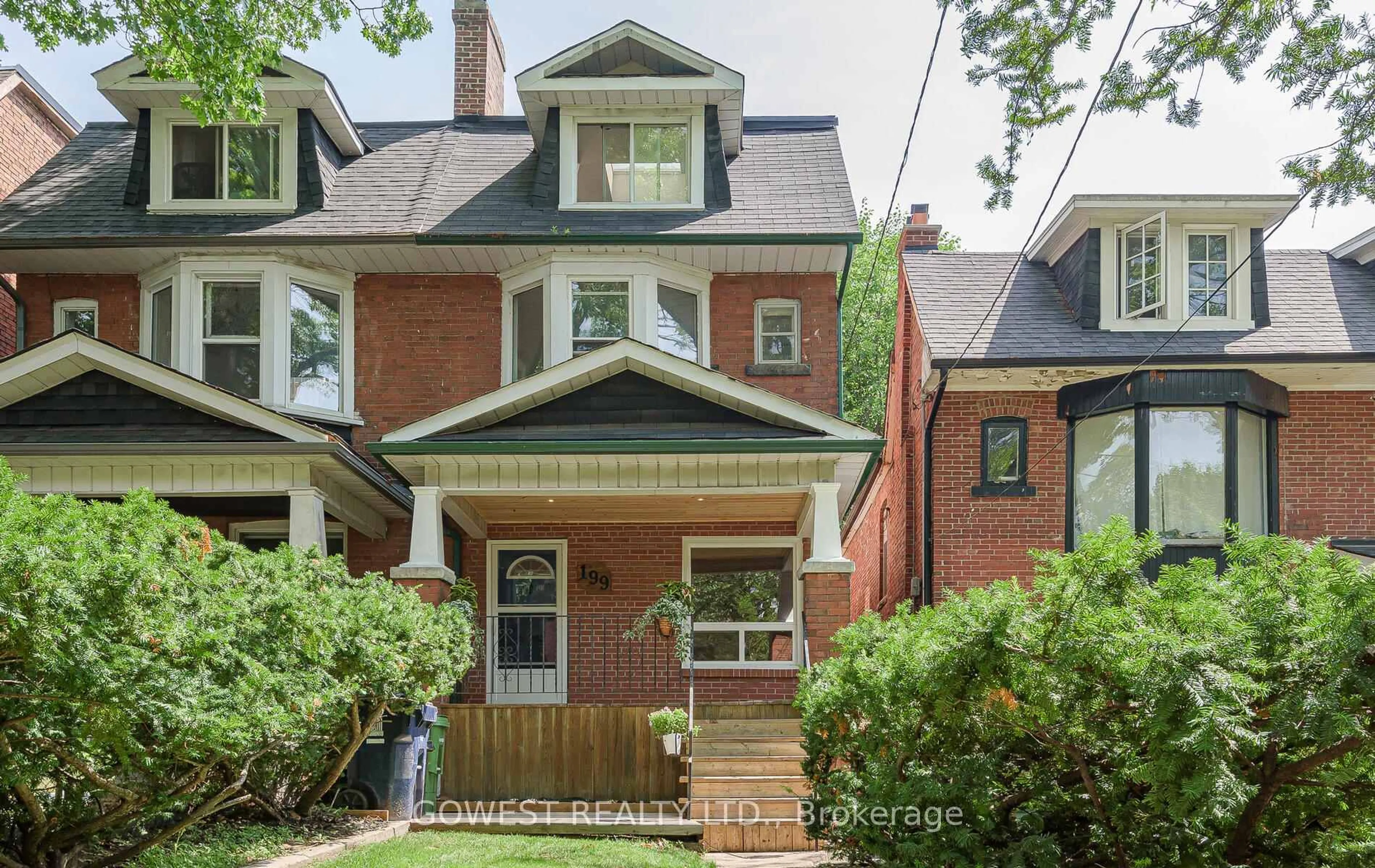 Home with brick exterior material, street for 199 Indian Grve, Toronto Ontario M6P 2H4
