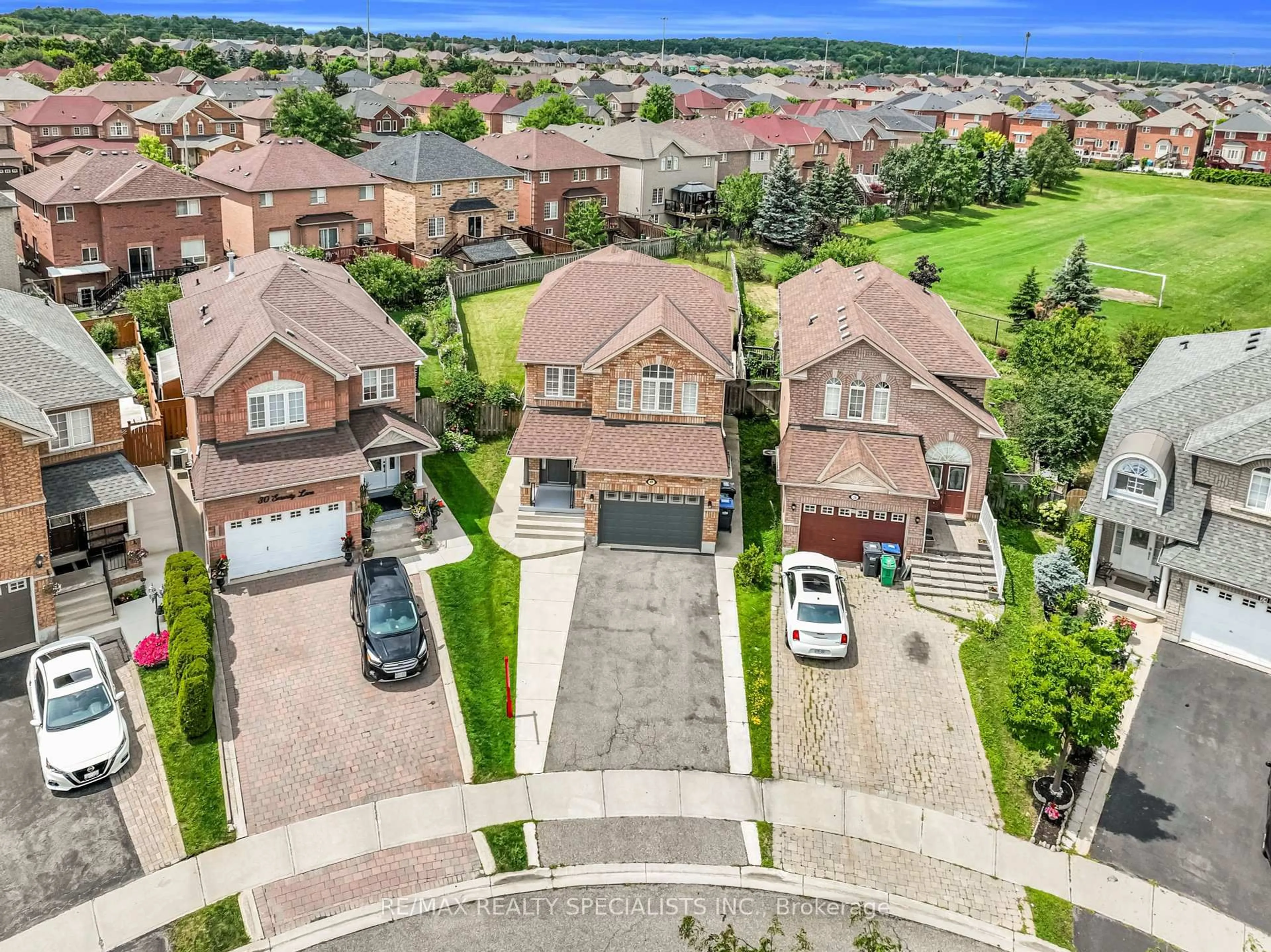 A pic from outside/outdoor area/front of a property/back of a property/a pic from drone, street for 28 Serenity Lane, Brampton Ontario L6R 2T1