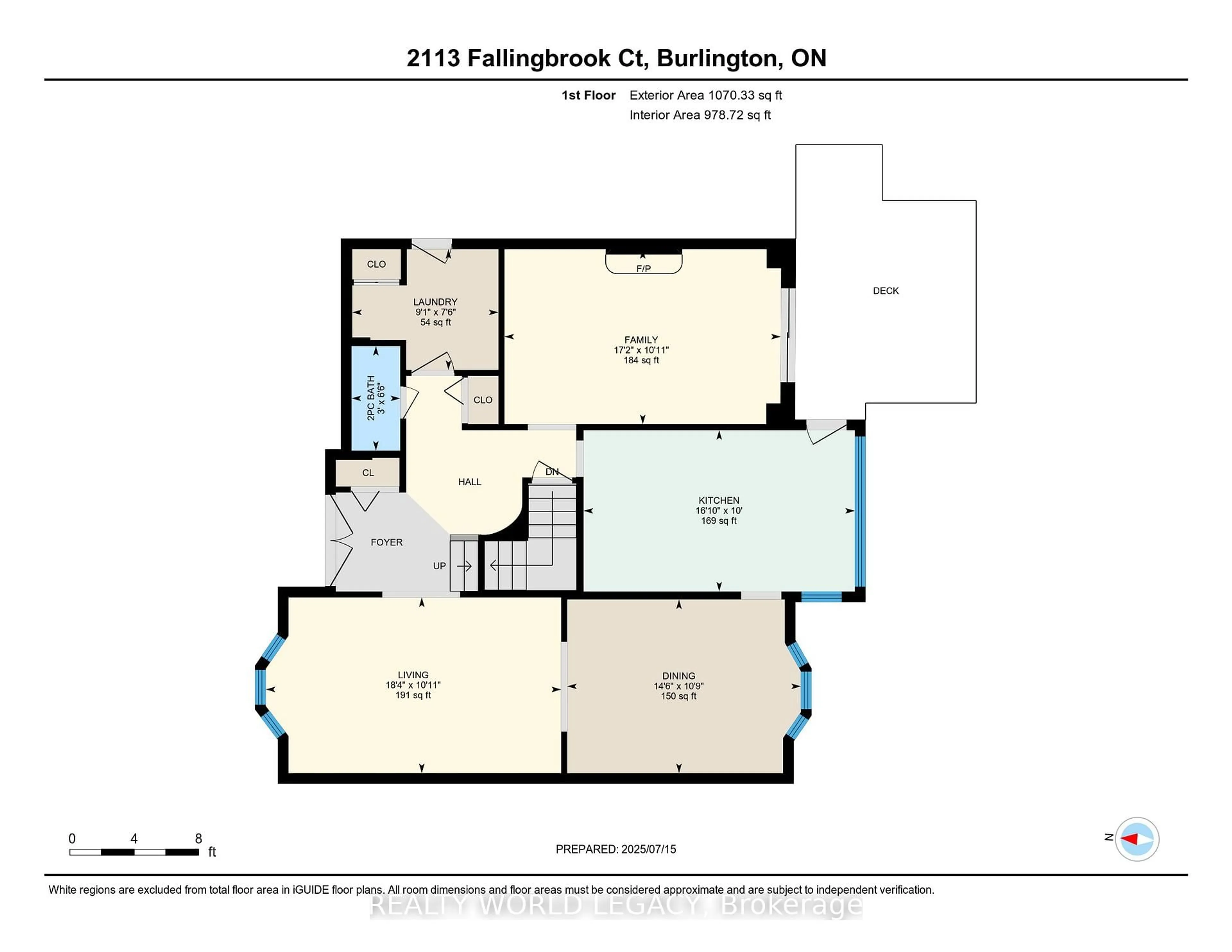 Floor plan for 2113 Fallingbrook Crt, Burlington Ontario L7M 2Y9