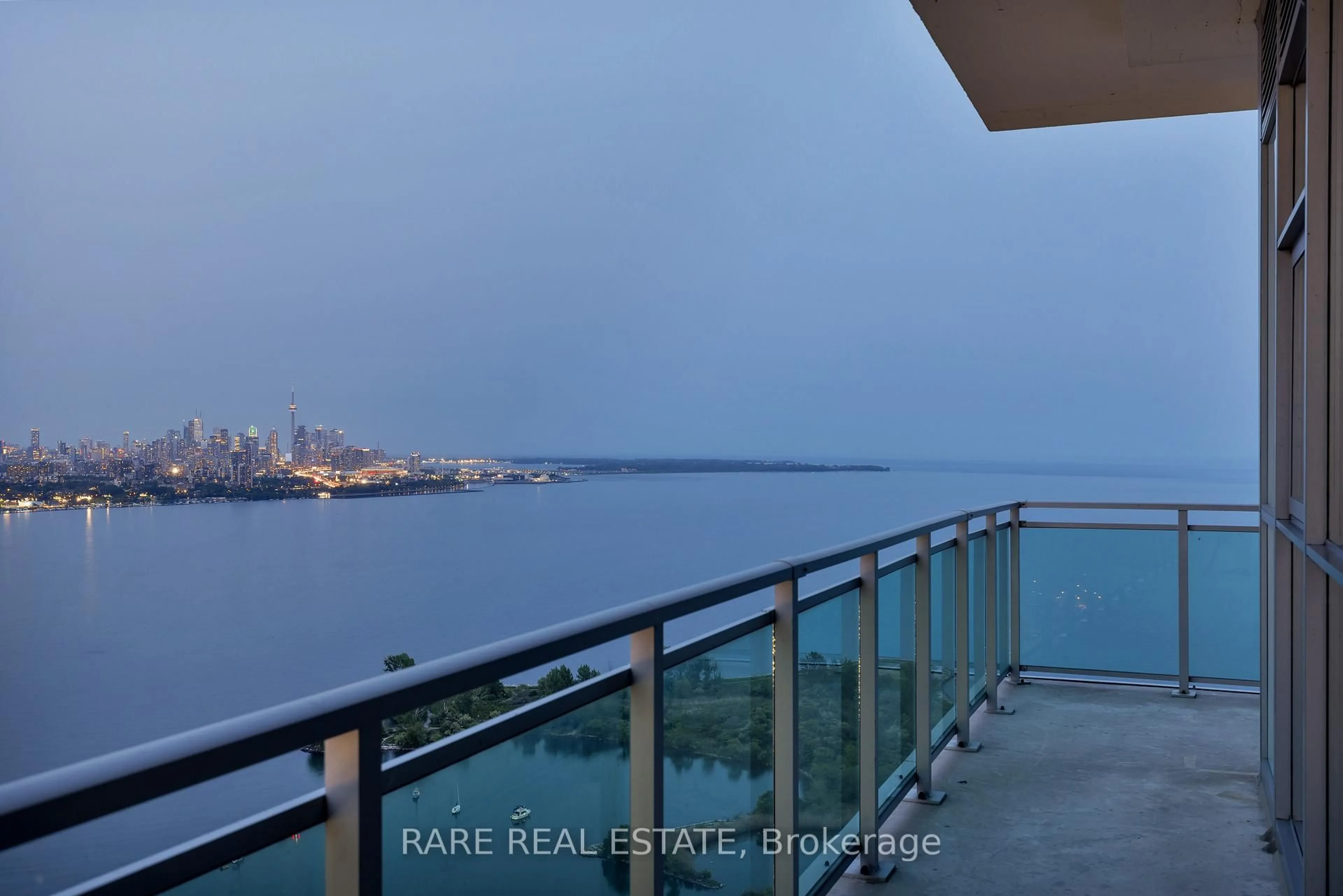 Balcony in the apartment, water/lake/river/ocean view for 33 Shore Breeze Dr #UPH4103, Toronto Ontario M8V 0G1