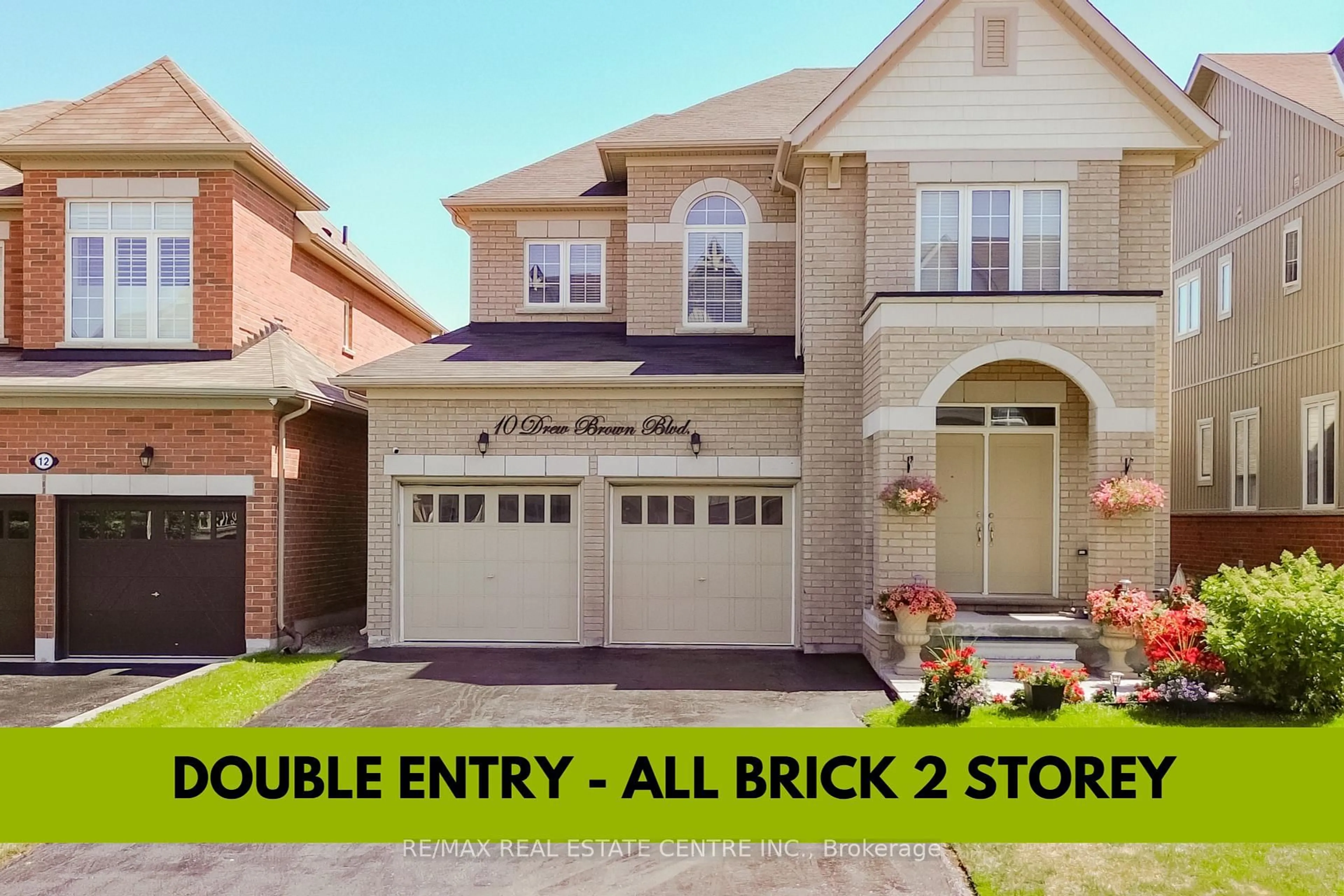 Home with brick exterior material, street for 10 Drew Brown Blvd, Orangeville Ontario L9W 6Z6