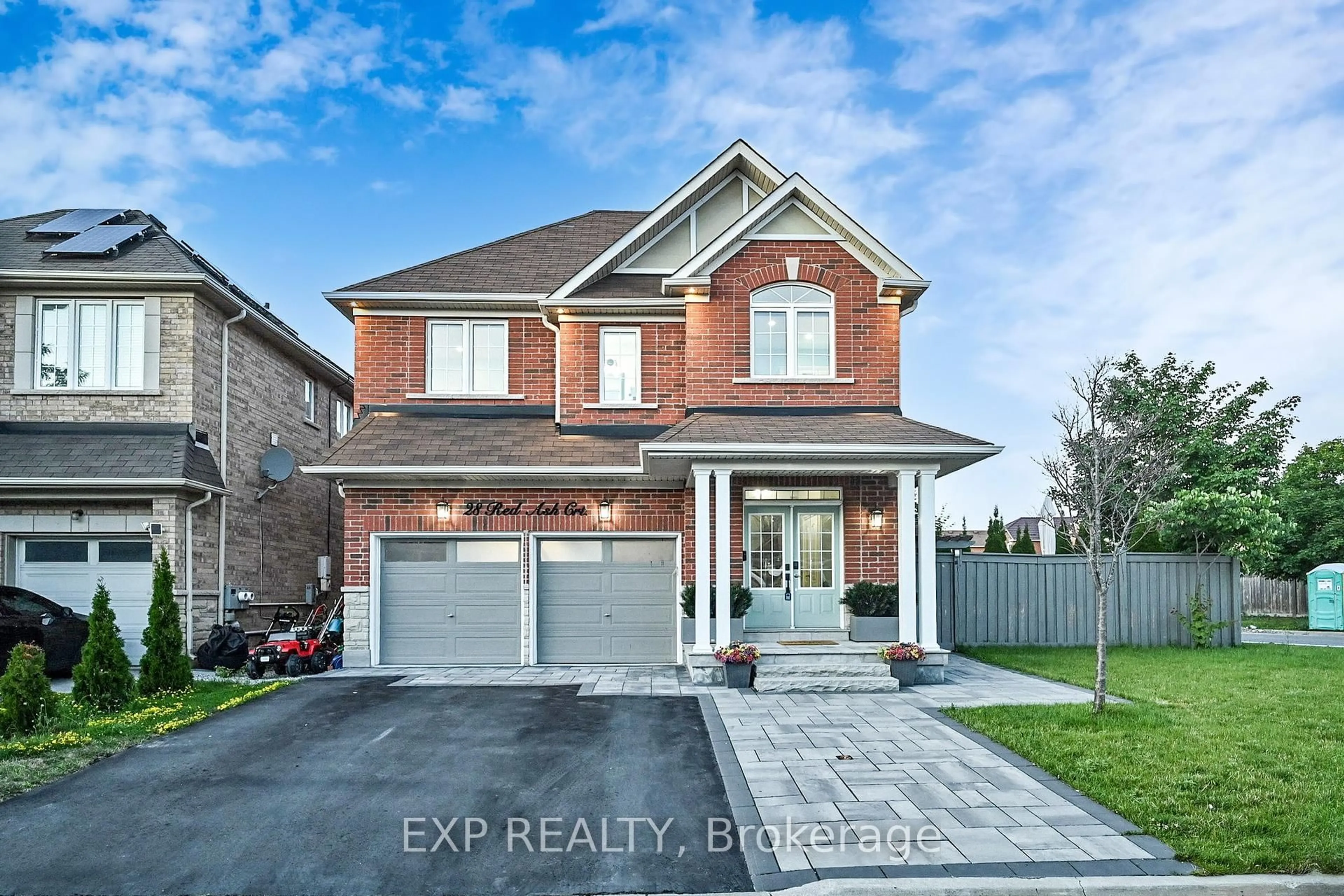 Home with brick exterior material, street for 28 Red Ash Crt, Brampton Ontario L6X 4N8