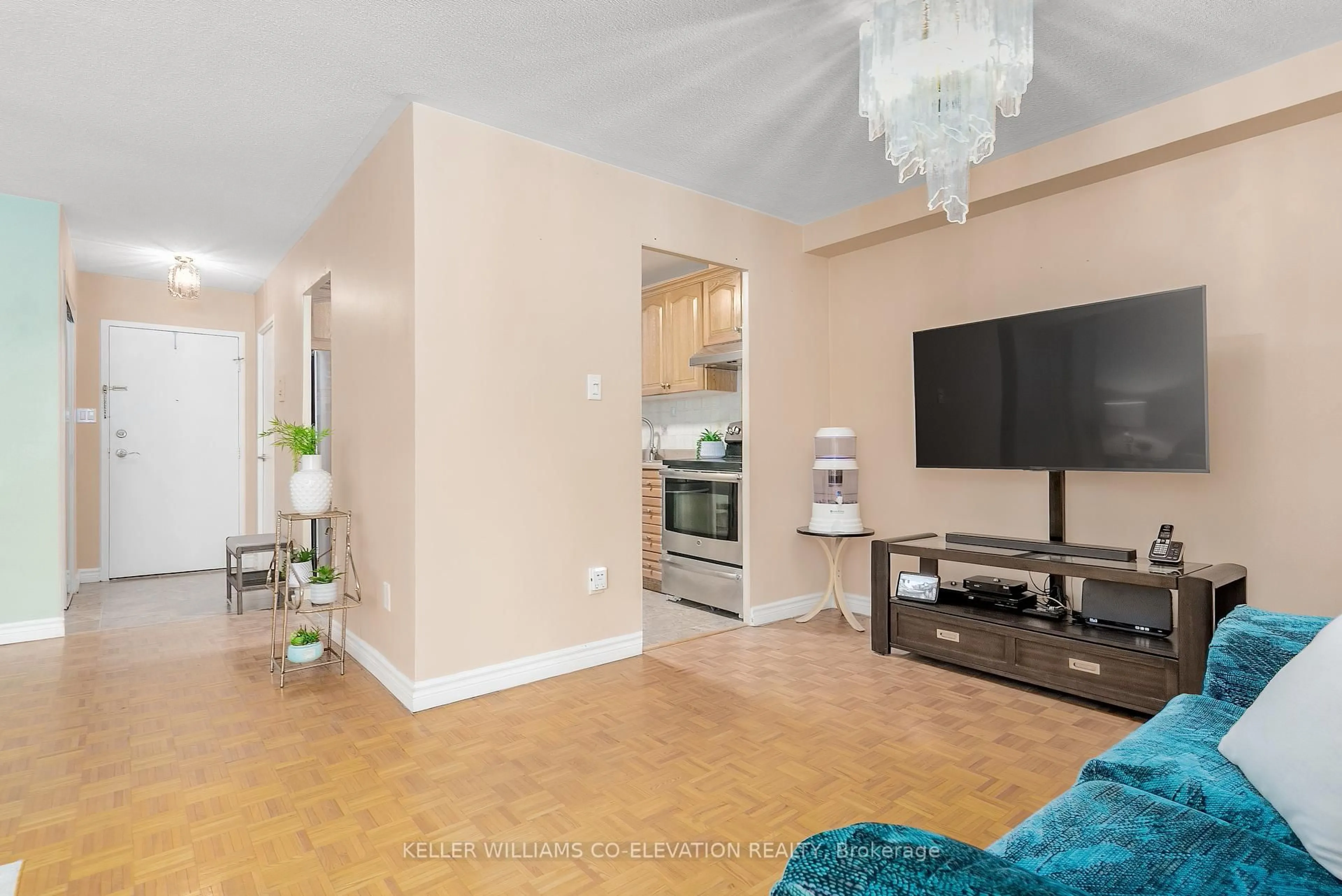 Living room with furniture, unknown for 11 Neilson Dr #202, Toronto Ontario M9C 1V4