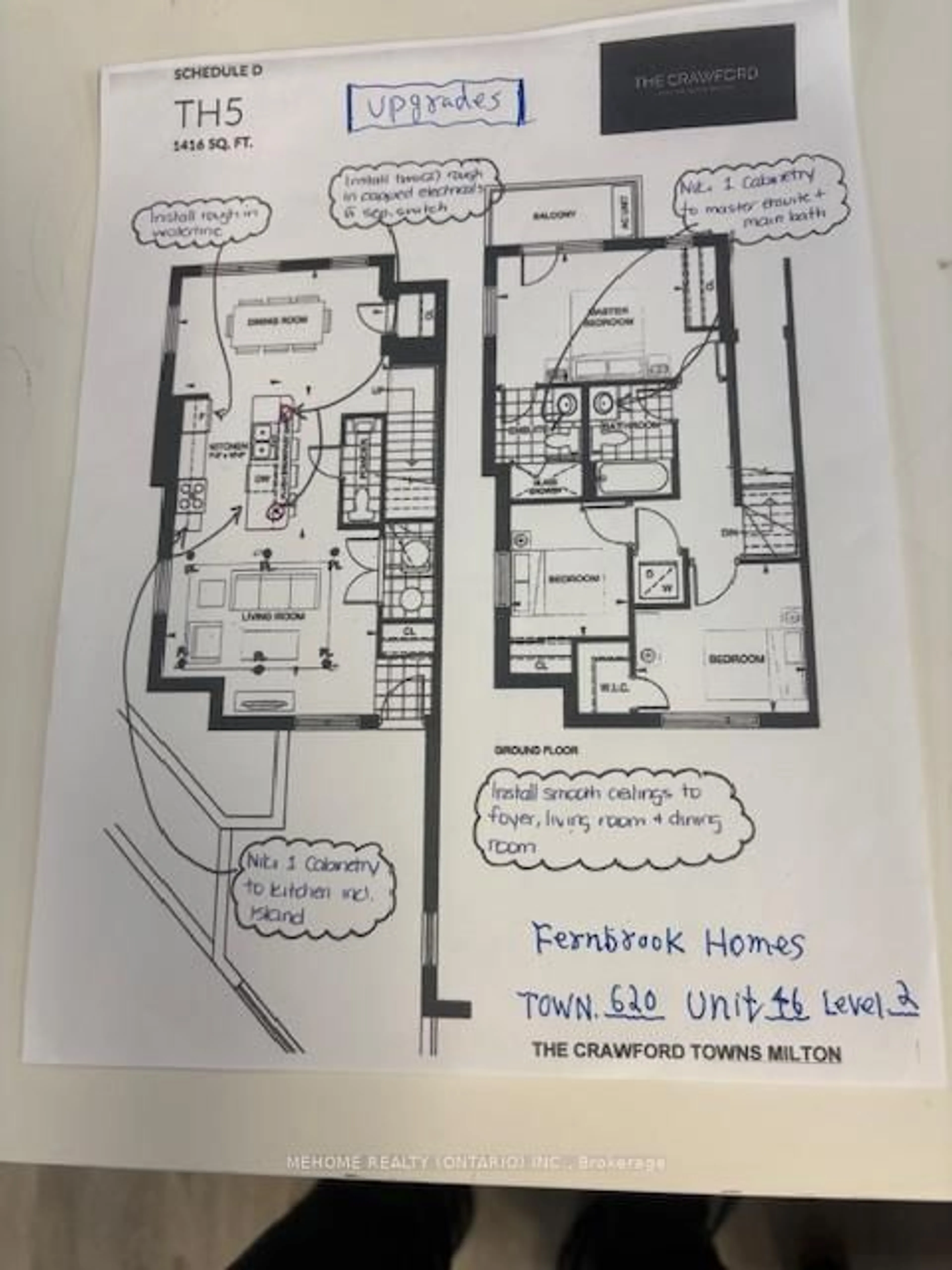 Floor plan for 1585 Rose Way #120, Milton Ontario L9T 7E7