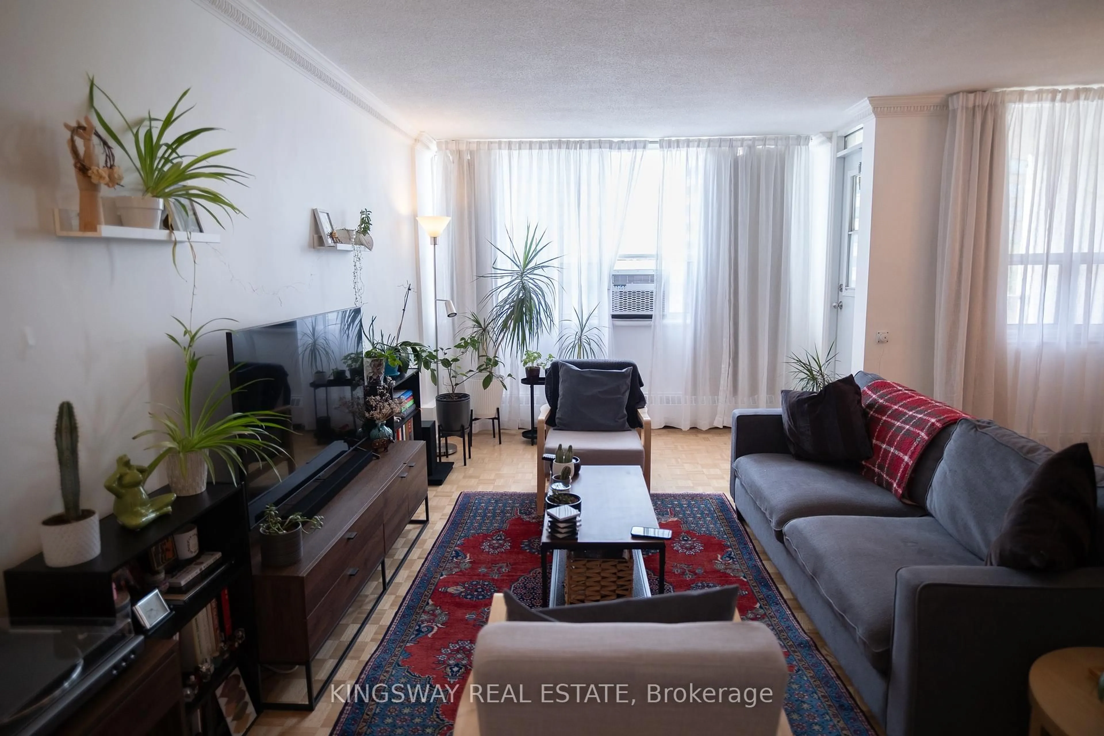 Living room with furniture, unknown for 451 The West Mall Dr #518, Toronto Ontario M9C 1G1