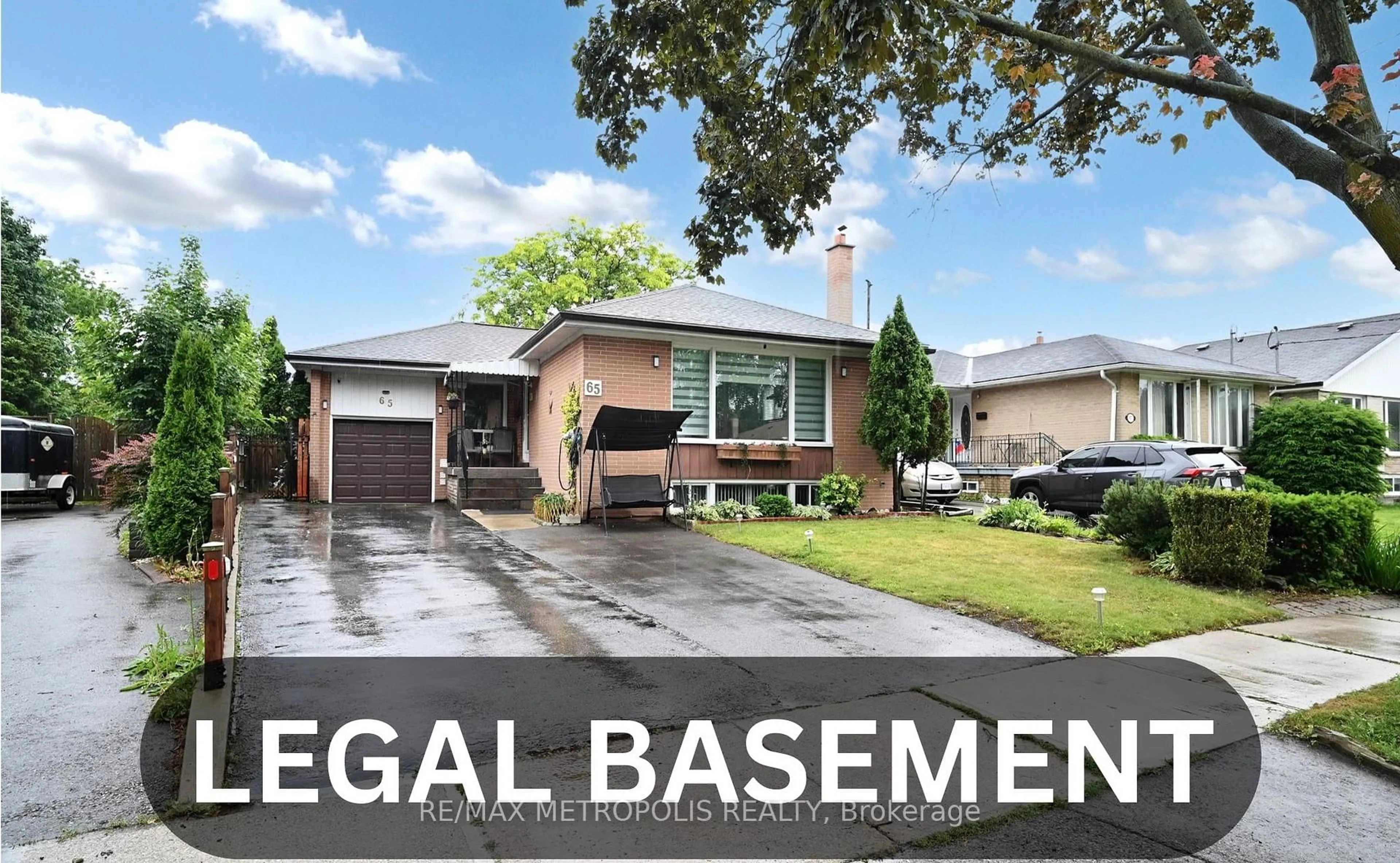 Home with vinyl exterior material, street for 65 Alhart Dr, Toronto Ontario M9V 2N1