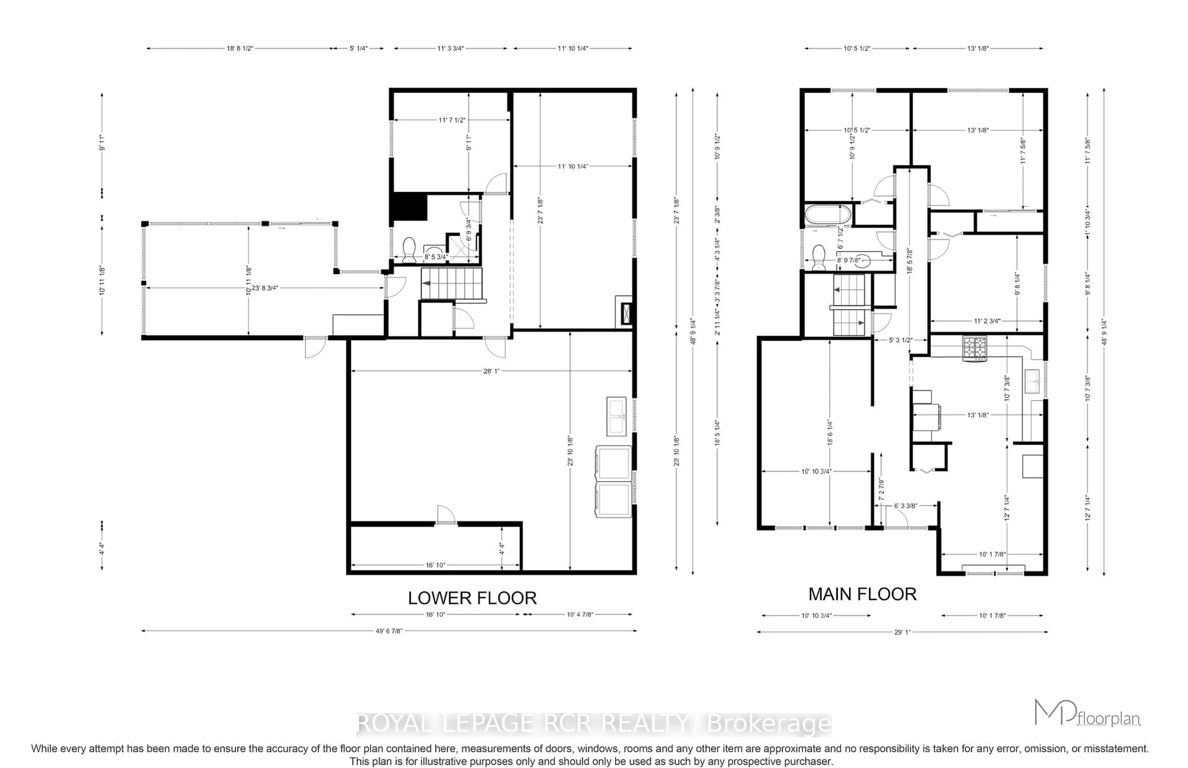 Floor plan for 227 Elizabeth St, Brampton Ontario L6Y 1S2