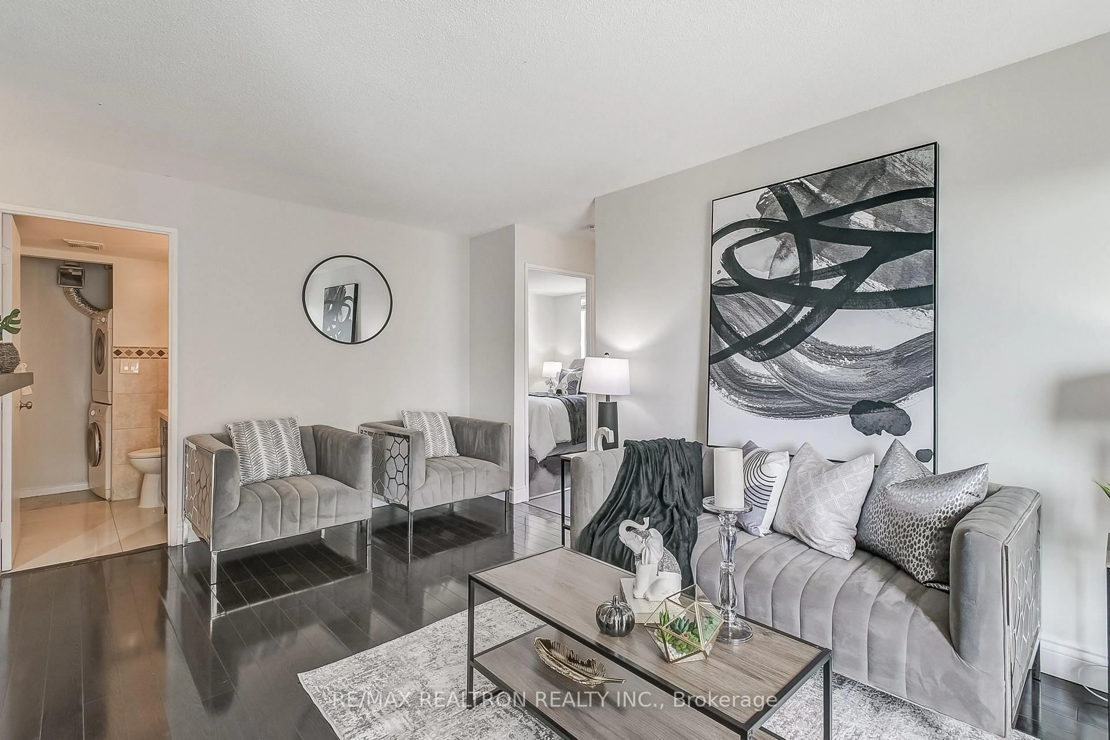 Living room with furniture, unknown for 145 Hillcrest Ave #2211, Mississauga Ontario L5B 3Z1