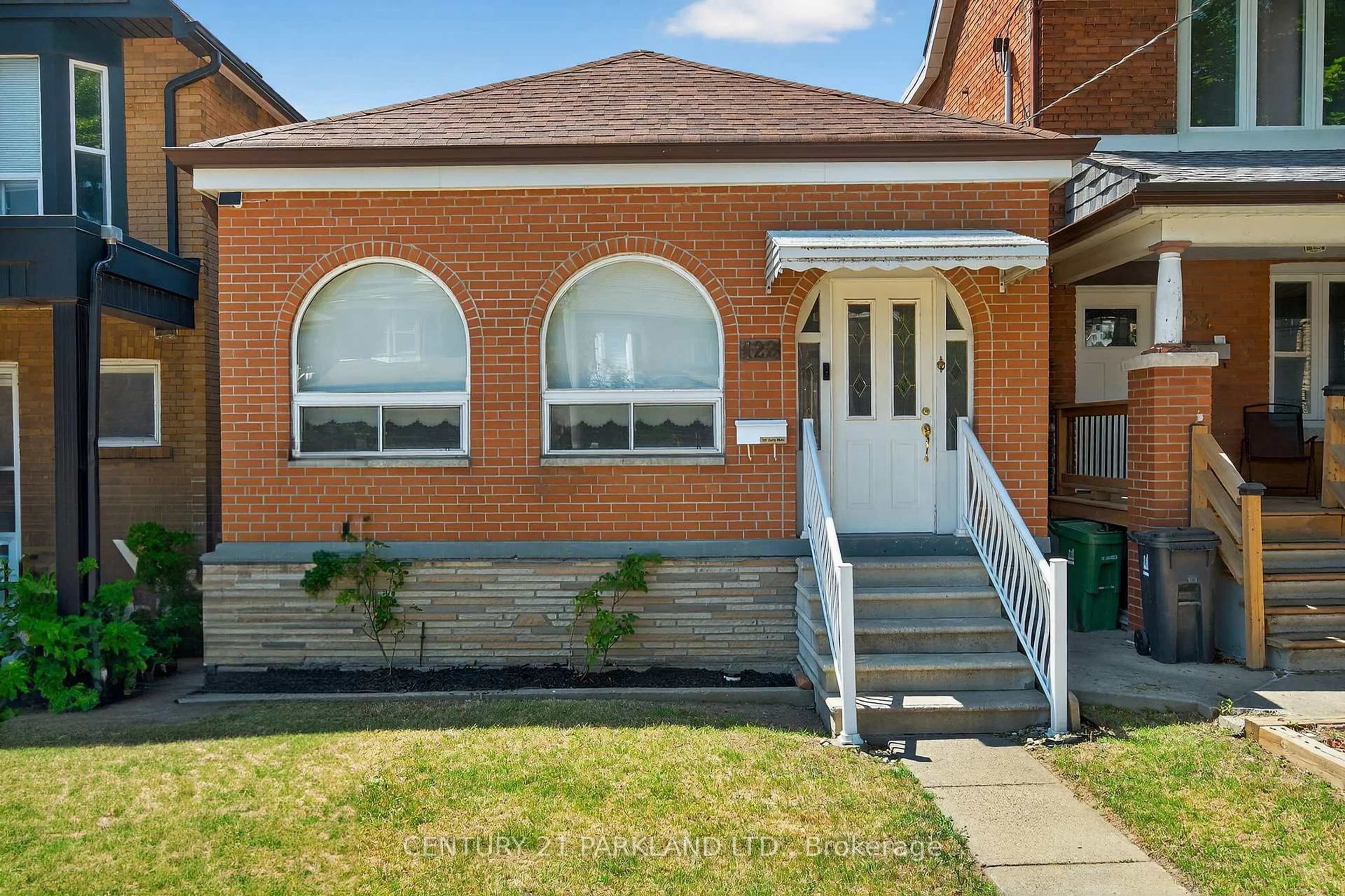 Home with brick exterior material, street for 122 GREENLAW Ave, Toronto Ontario M6H 3V5