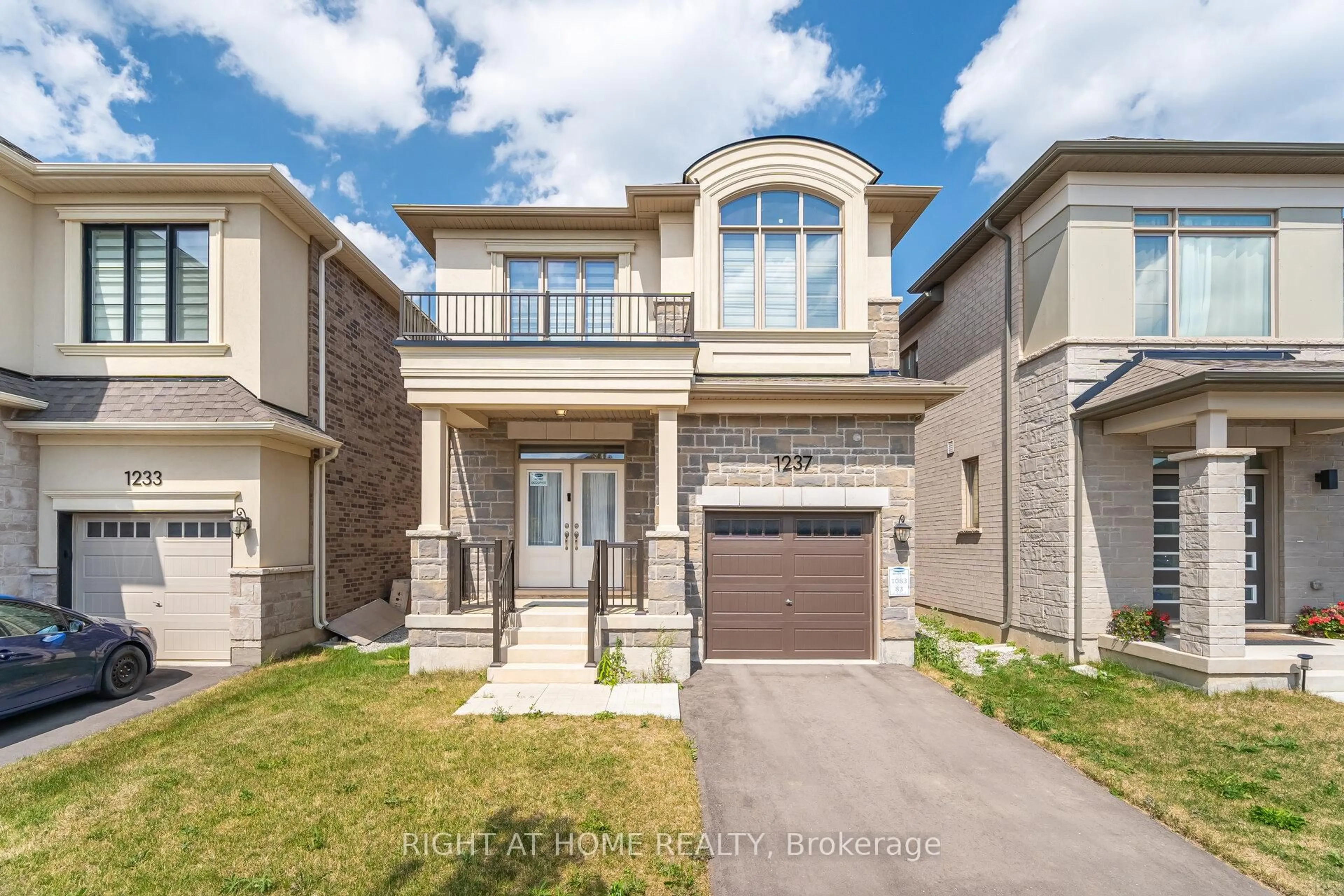 Home with brick exterior material, street for 1237 Trudeau Dr, Milton Ontario L9E 1Y6