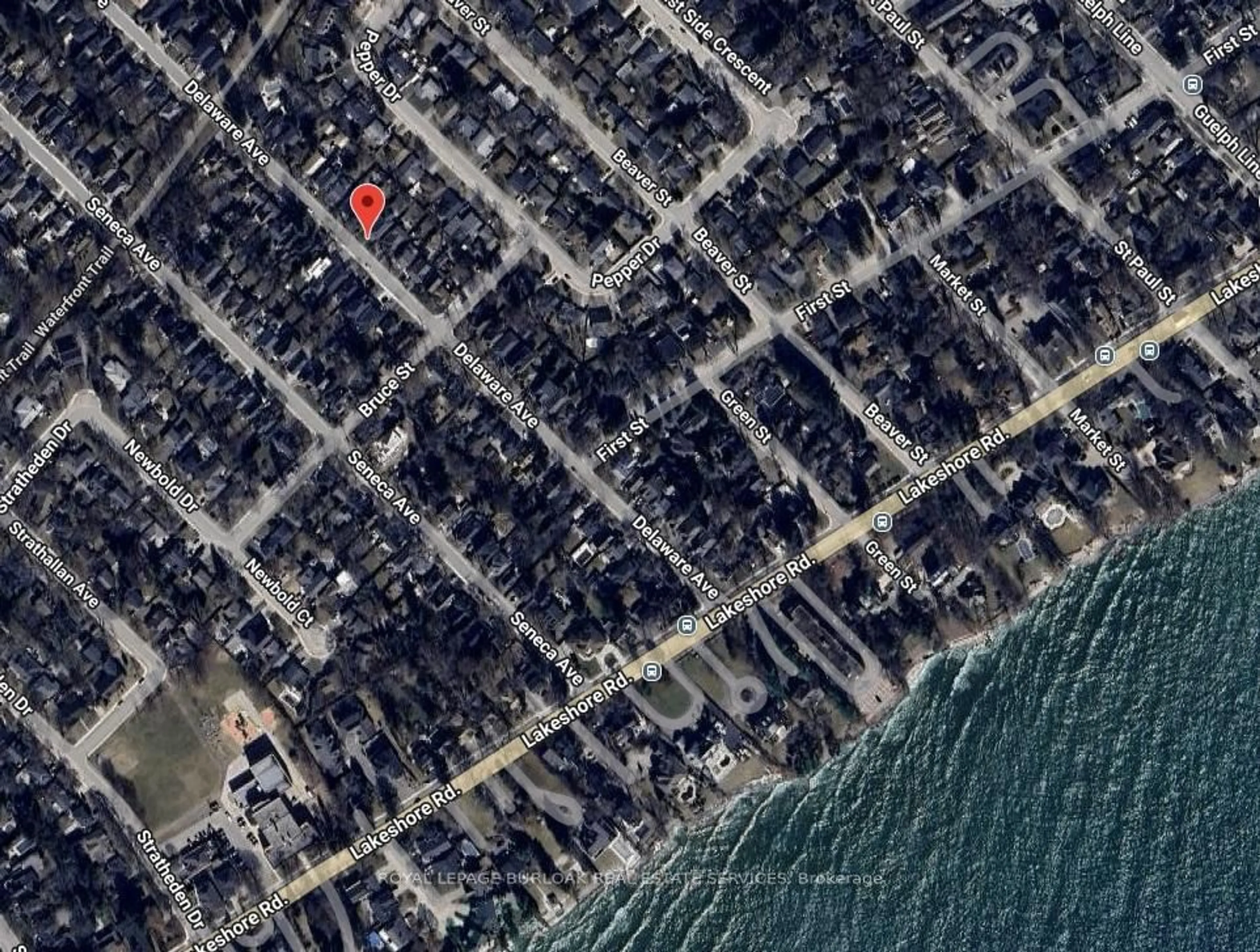 Picture of a map for 365 Delaware Ave, Burlington Ontario L7R 3B4
