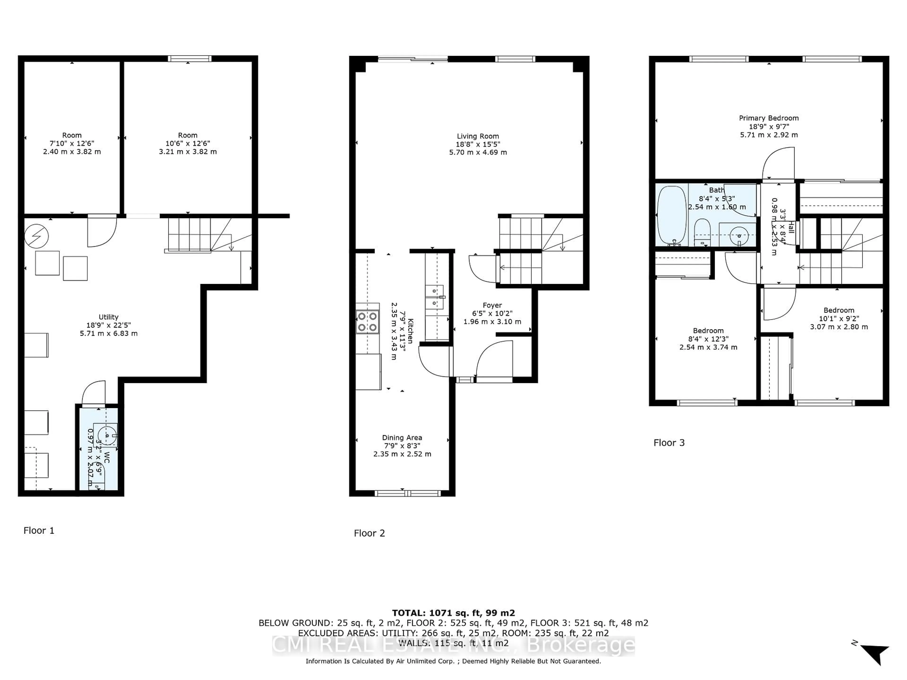 Floor plan for 72 Primrose Cres, Brampton Ontario L6Z 1E3
