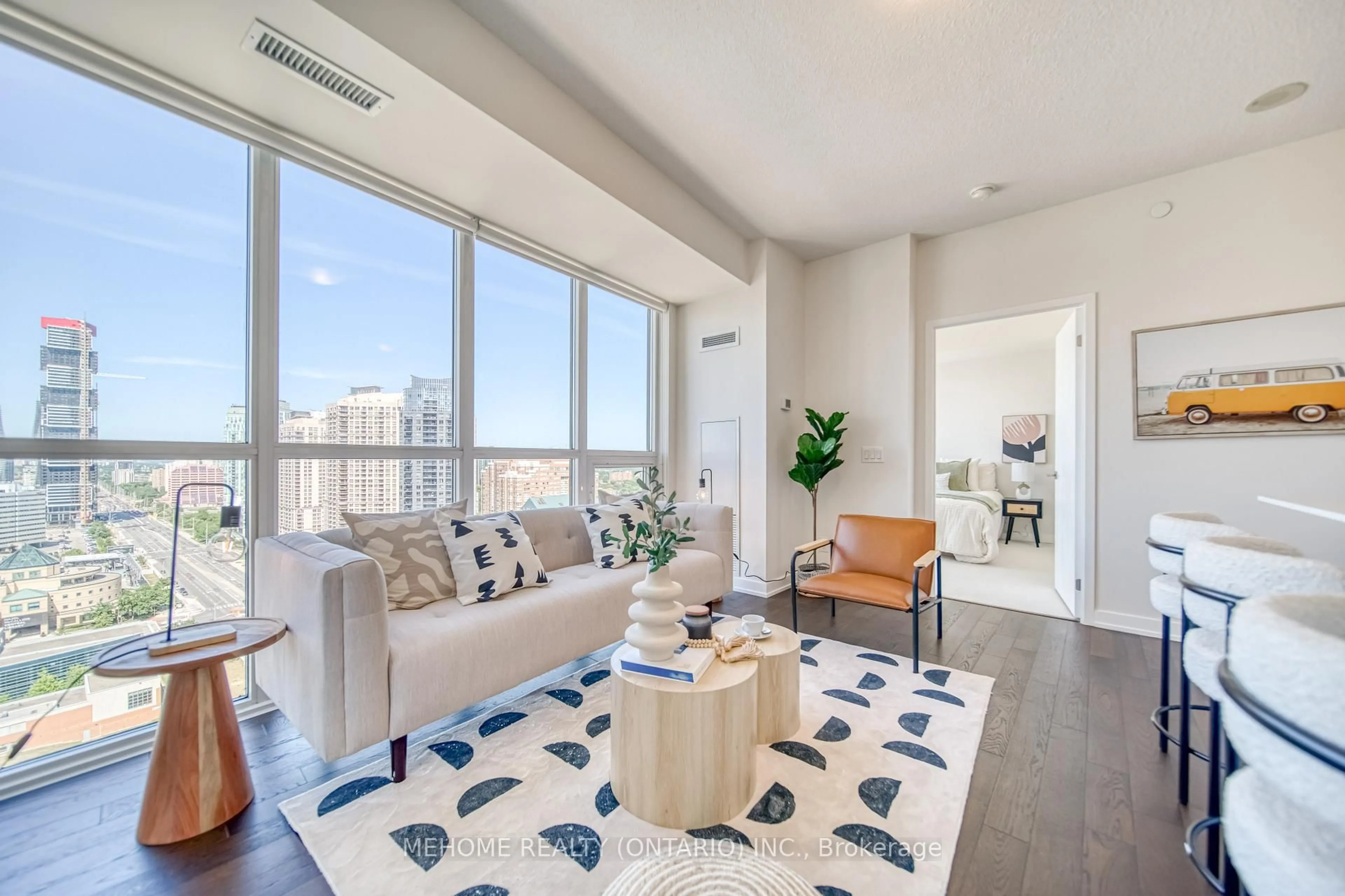 Living room with furniture, unknown for 4011 Brickstone Mews #2105, Mississauga Ontario L5B 0J7