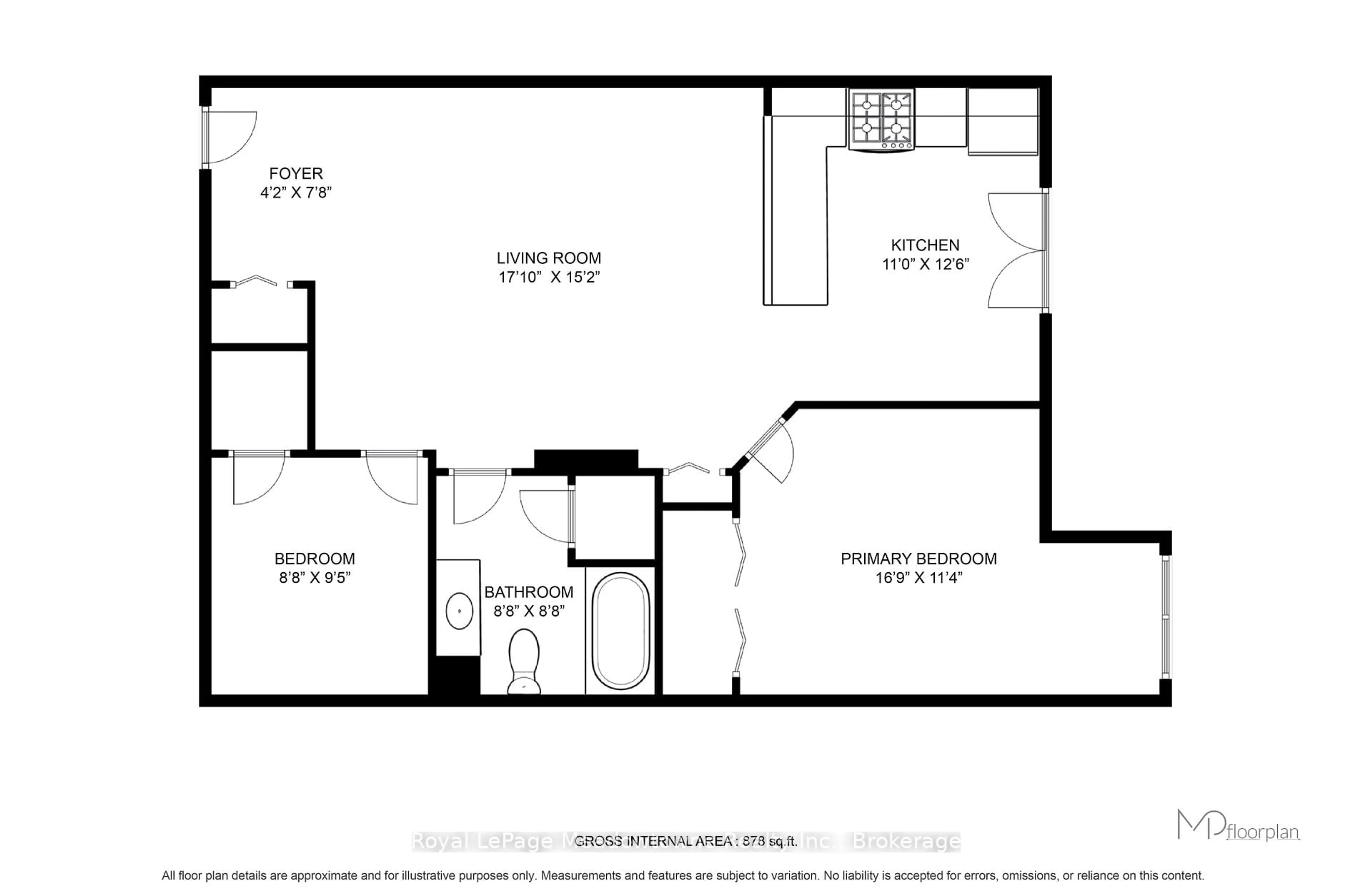 Floor plan for 1370 Main St #105, Milton Ontario L9T 7S8