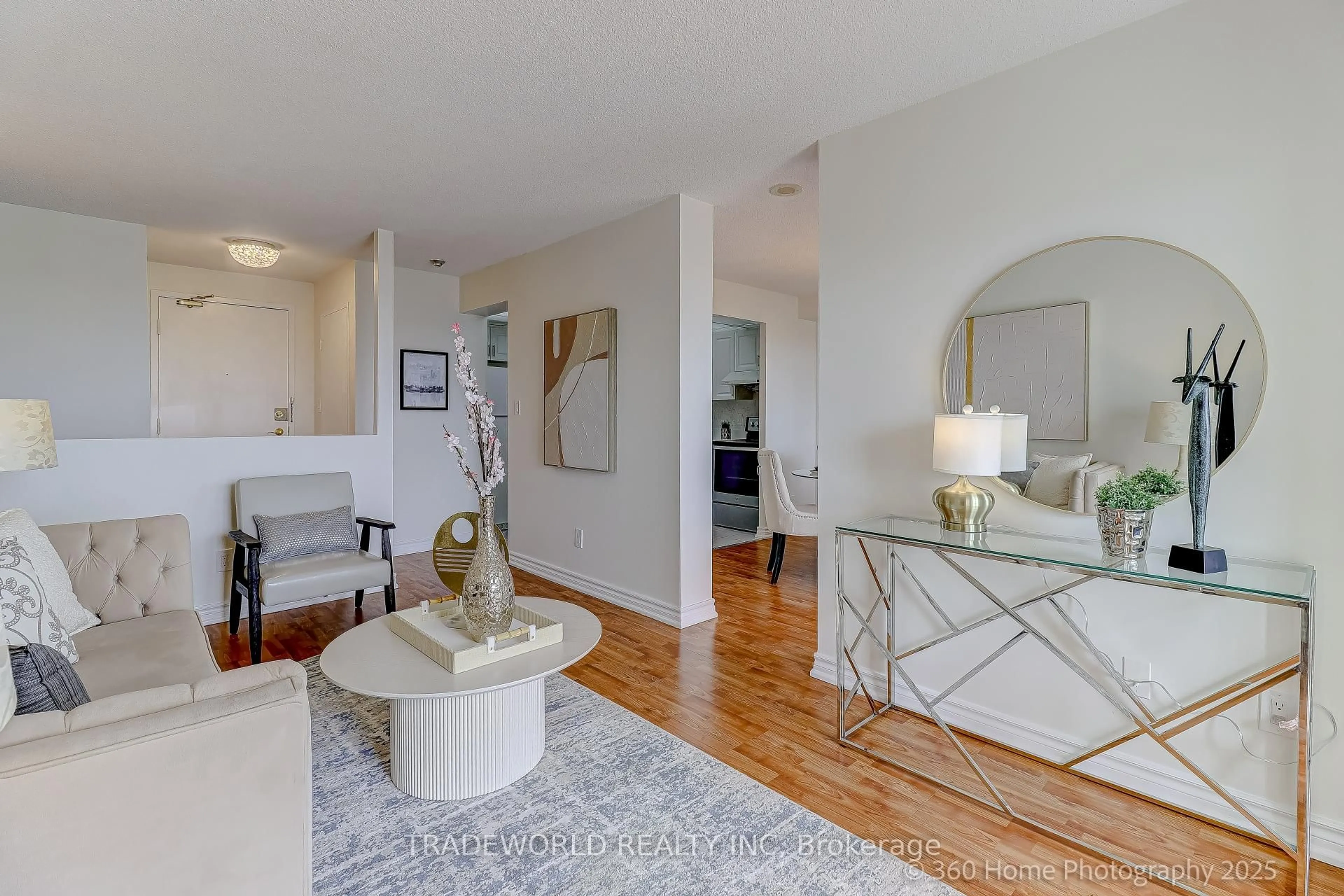 Living room with furniture, unknown for 155 Hillcrest Ave #1909, Mississauga Ontario L5B 3Z2