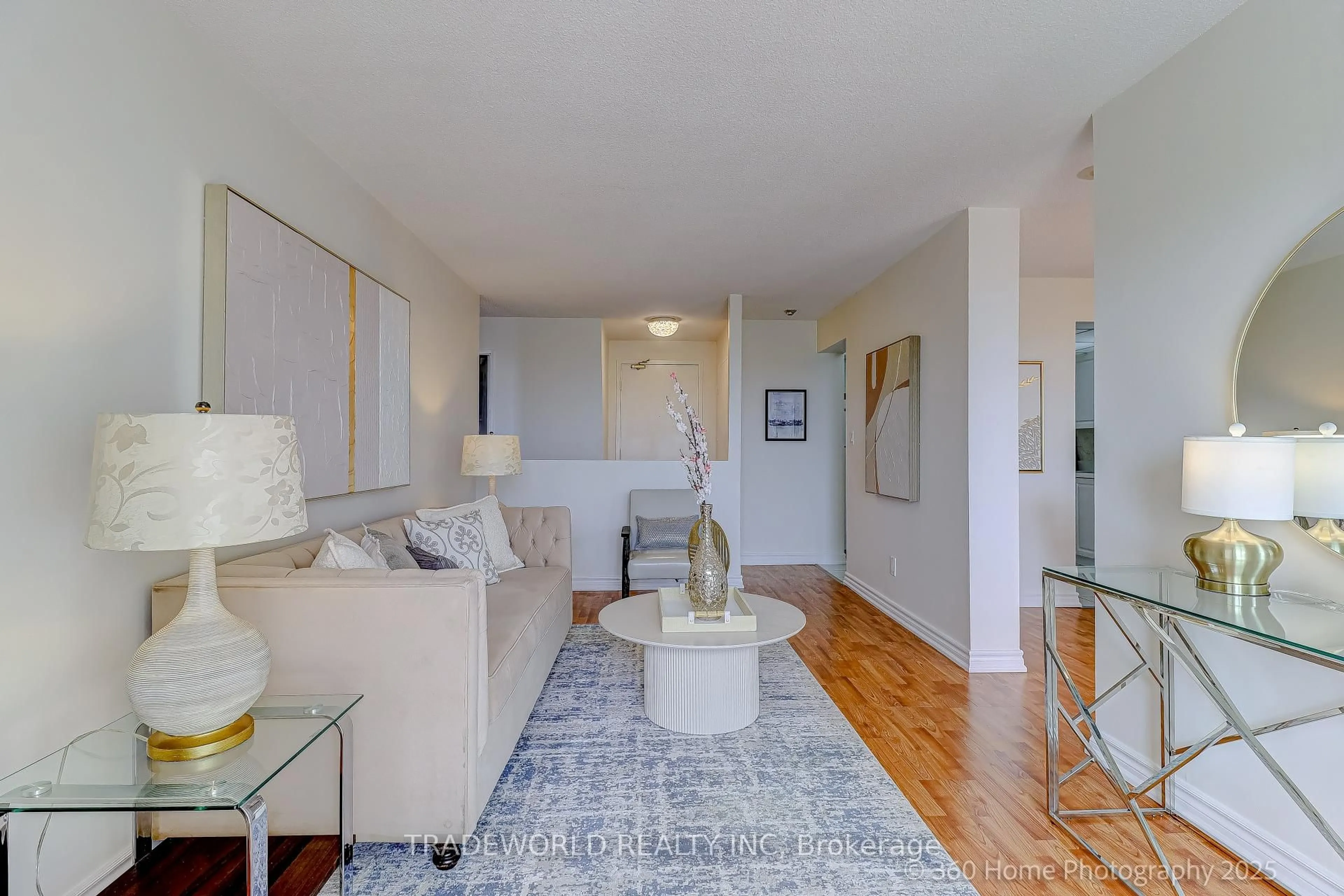 Living room with furniture, unknown for 155 Hillcrest Ave #1909, Mississauga Ontario L5B 3Z2