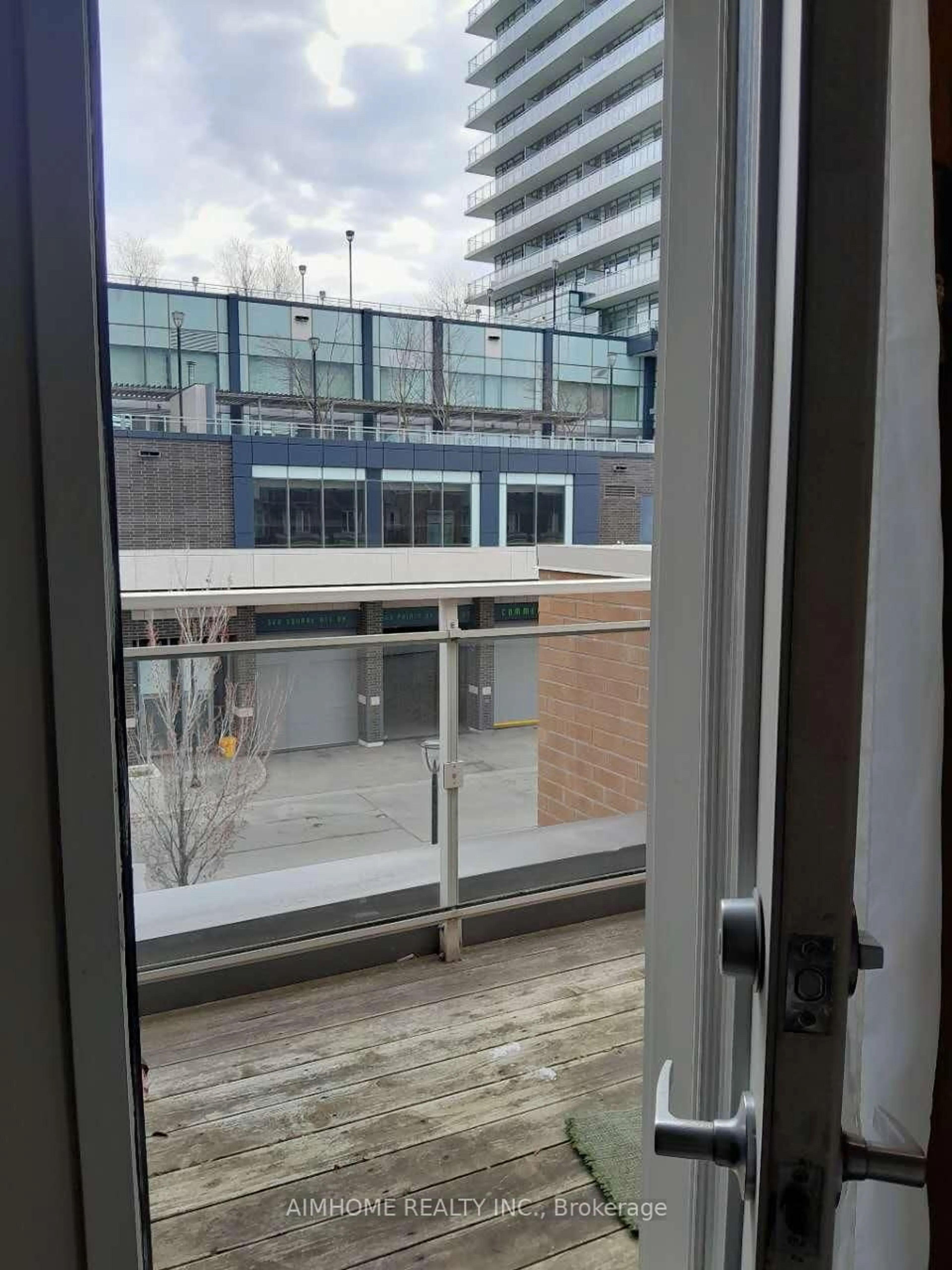 Balcony in the apartment, city buildings view from balcony for 370 Square One Dr #27, Mississauga Ontario L5B 0E6