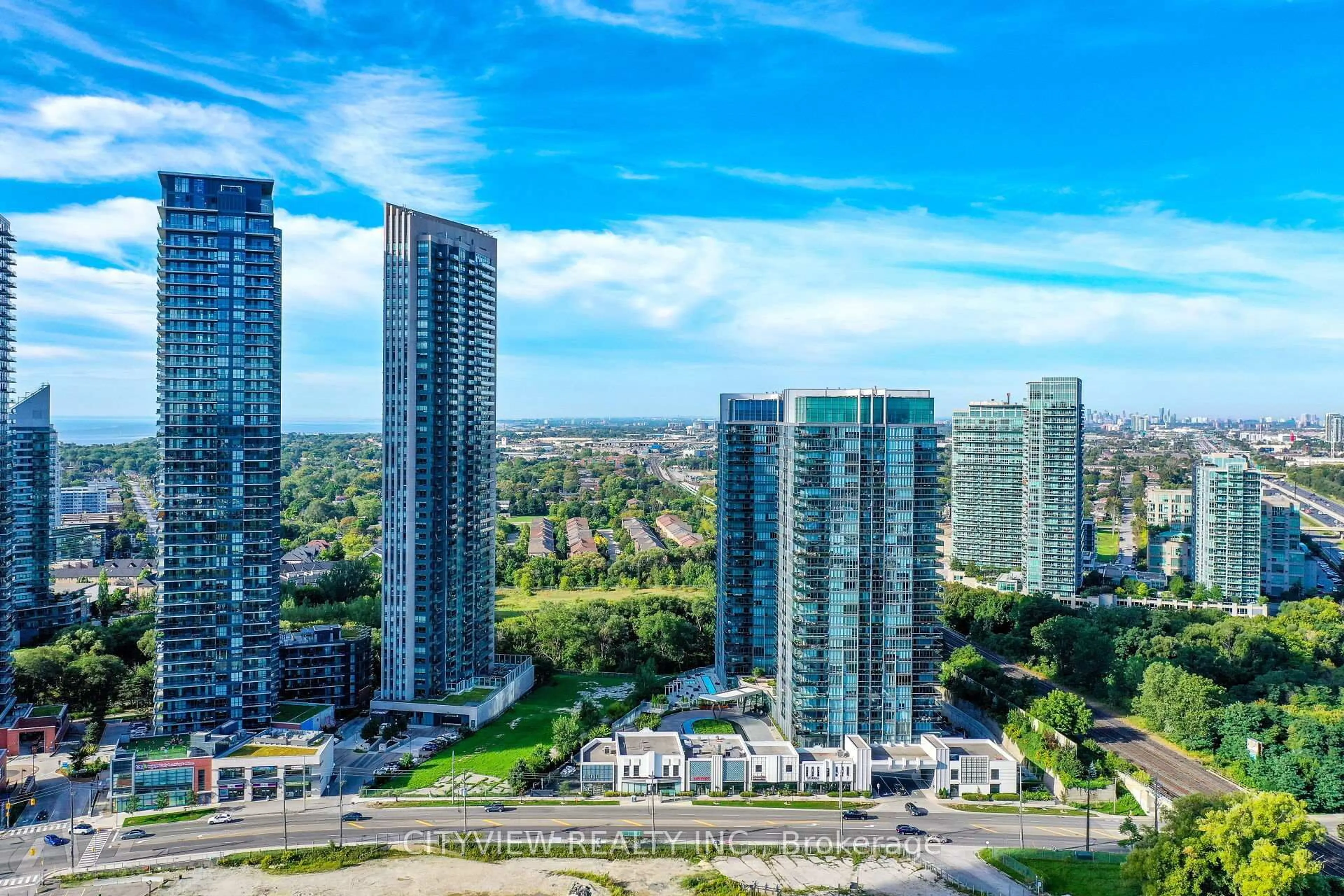 A pic from outside/outdoor area/front of a property/back of a property/a pic from drone, city buildings view from balcony for 90 Park Lawn Rd #205, Toronto Ontario M8Y 3H8
