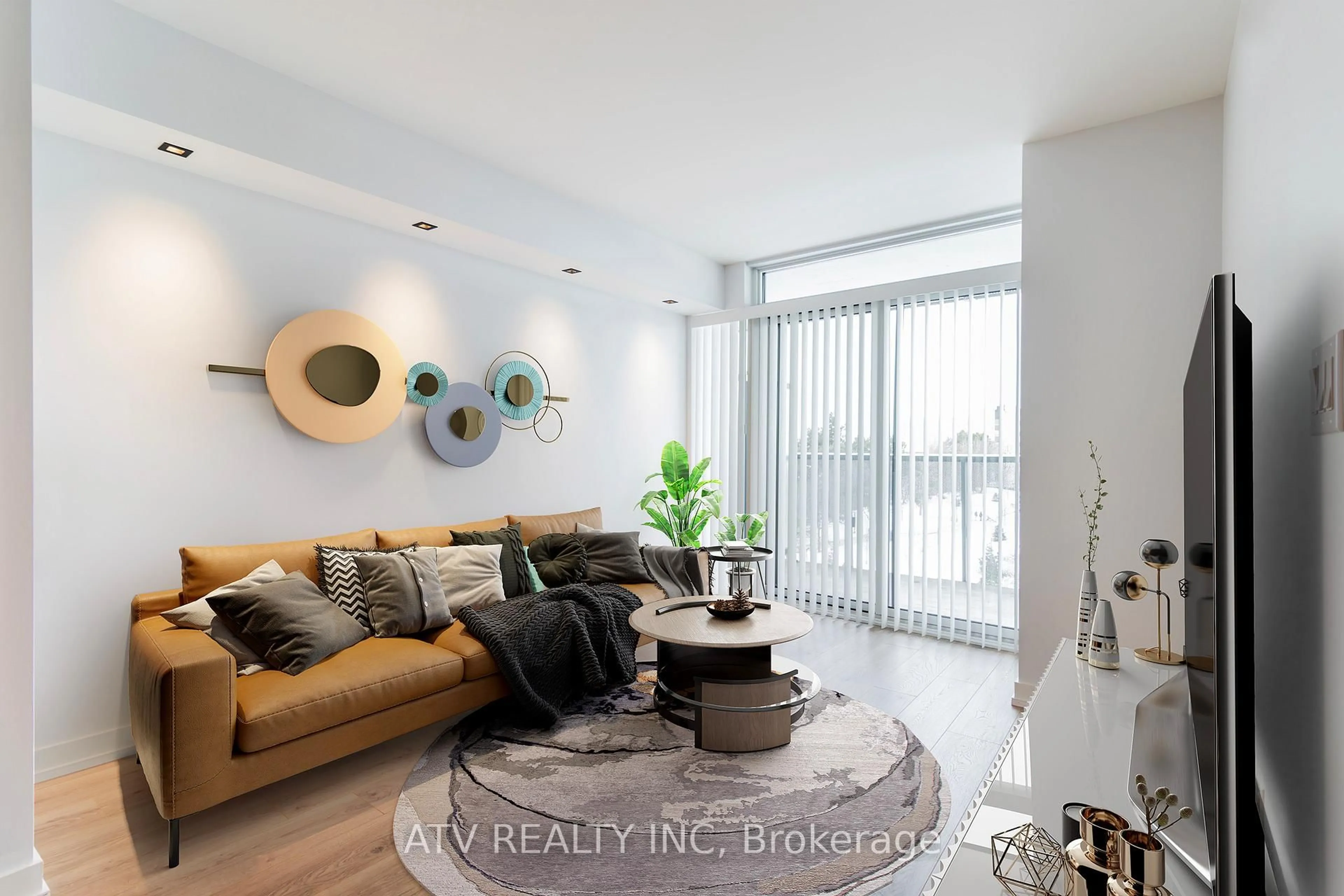 Living room with furniture, unknown for 160 Flemington Rd #608, Toronto Ontario M6A 1N6