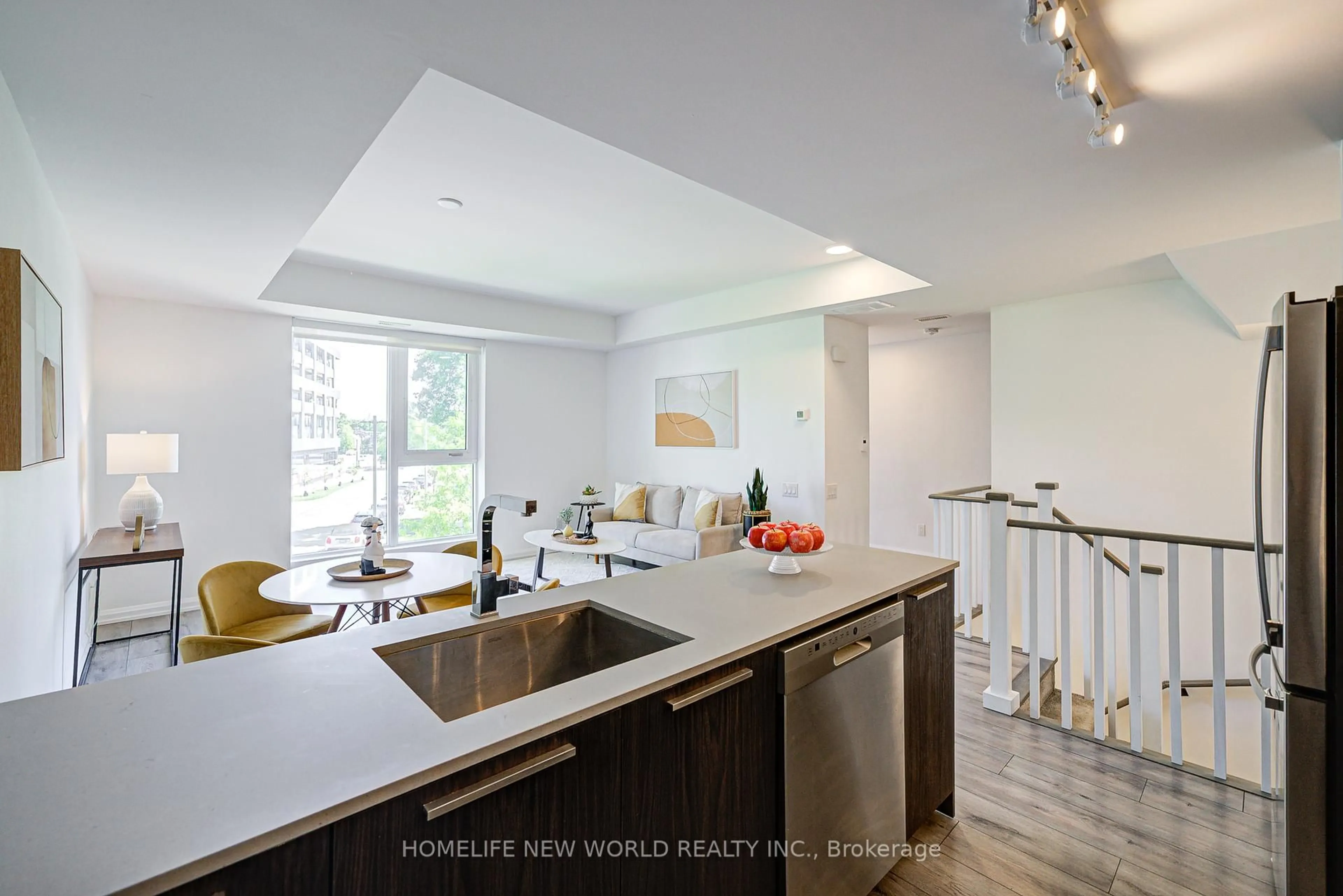 Contemporary kitchen, ceramic/tile floor for 10 Brin Dr #18, Toronto Ontario M8X 0B3
