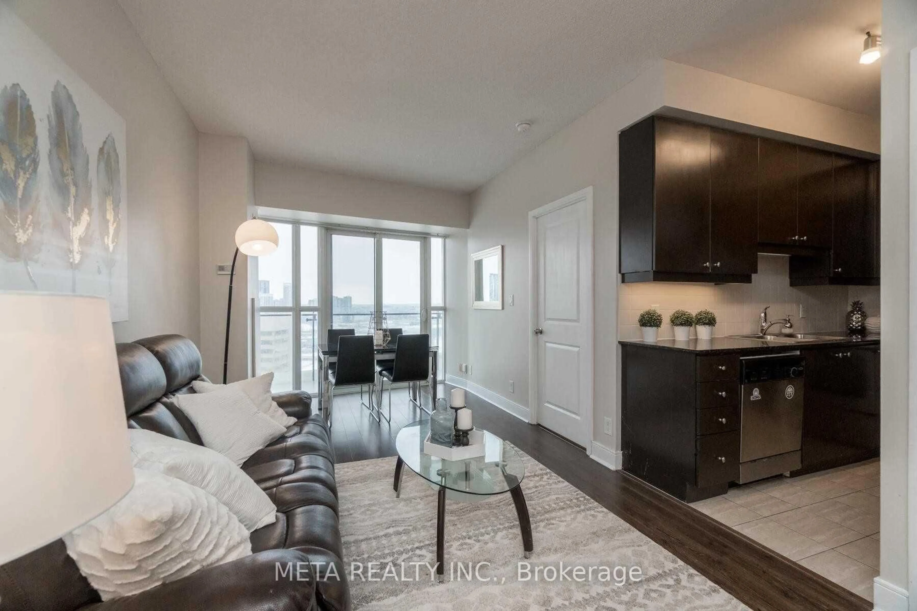 Living room with furniture, unknown for 50 Absolute Ave #2106, Mississauga Ontario L4Z 0A8