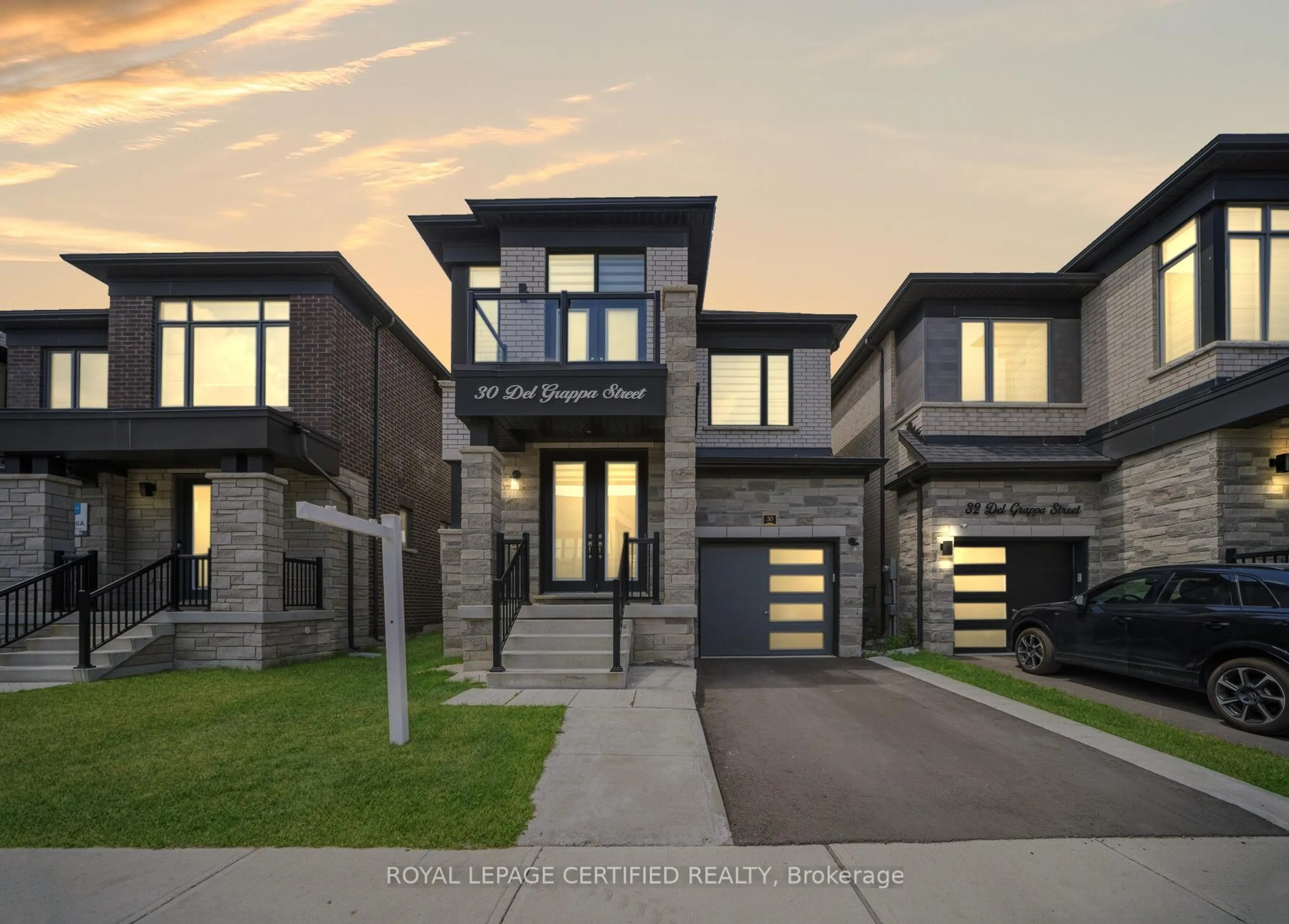 Home with brick exterior material, street for 30 Del Grappa St, Caledon Ontario L7C 4L2