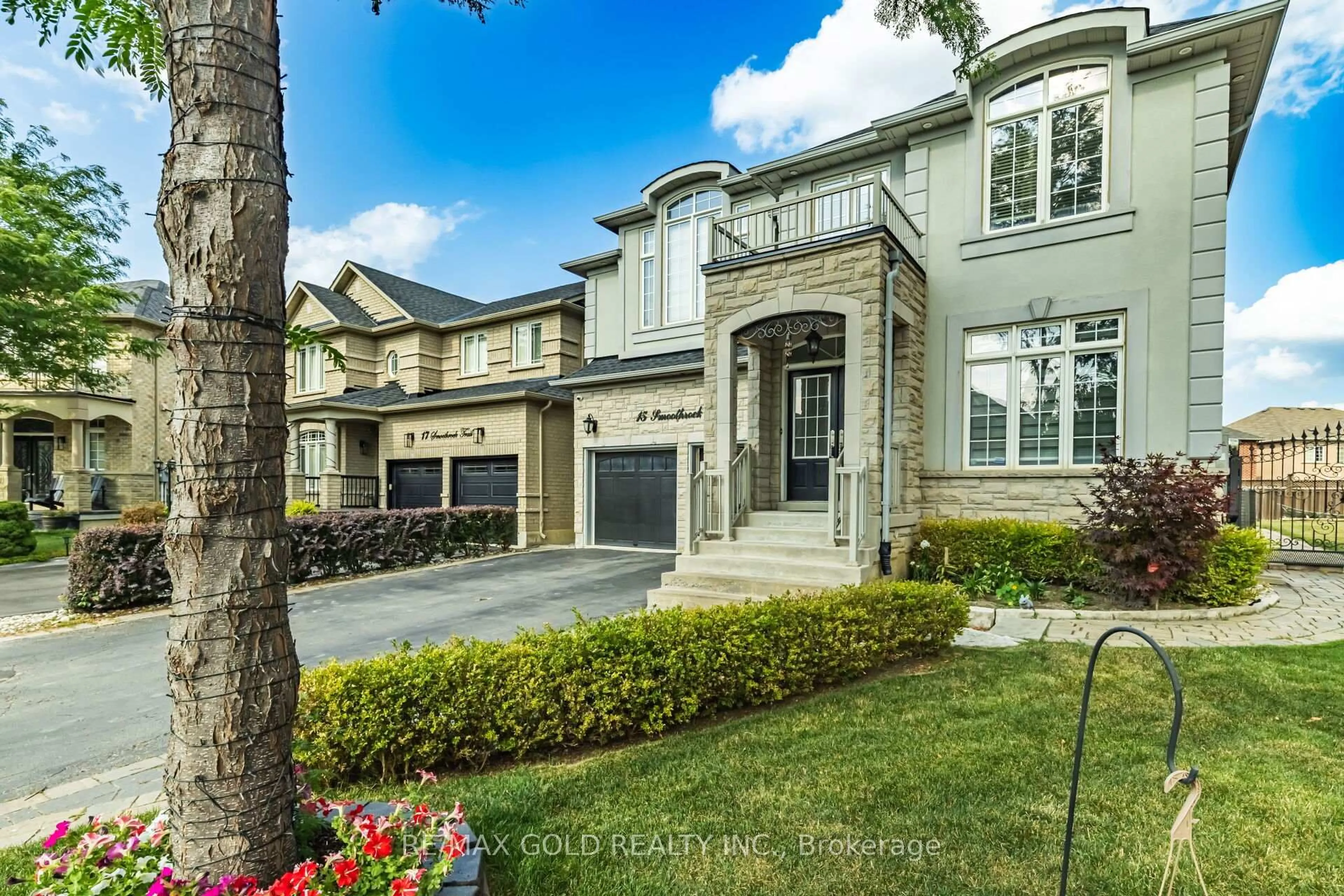 Home with brick exterior material, street for 15 Smoothrock Tr, Brampton Ontario L6R 0S5