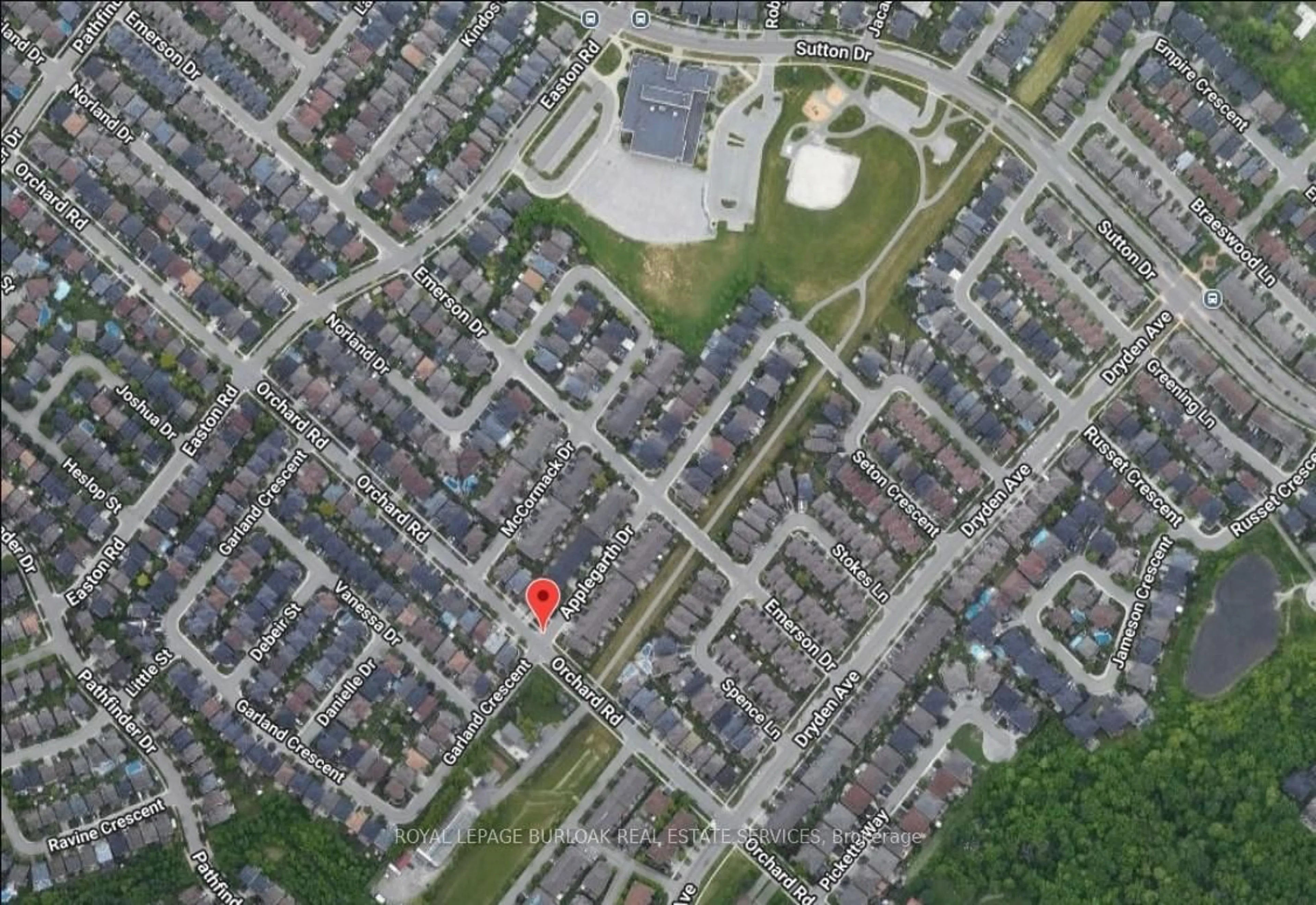Picture of a map for 2317 Orchard Rd, Burlington Ontario L7L 7E3