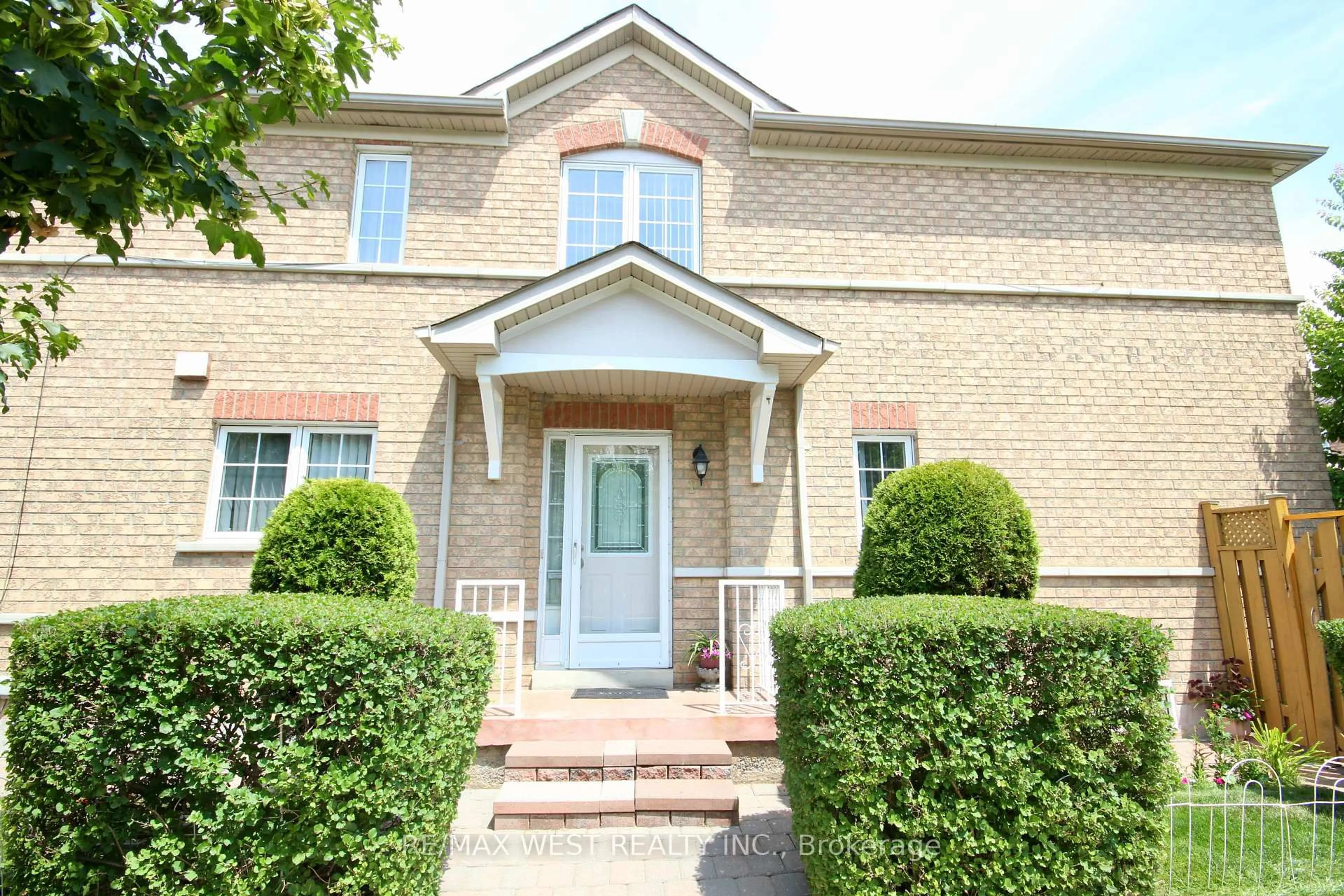Home with brick exterior material, street for 1 Platinum Dr, Toronto Ontario M6M 5K1
