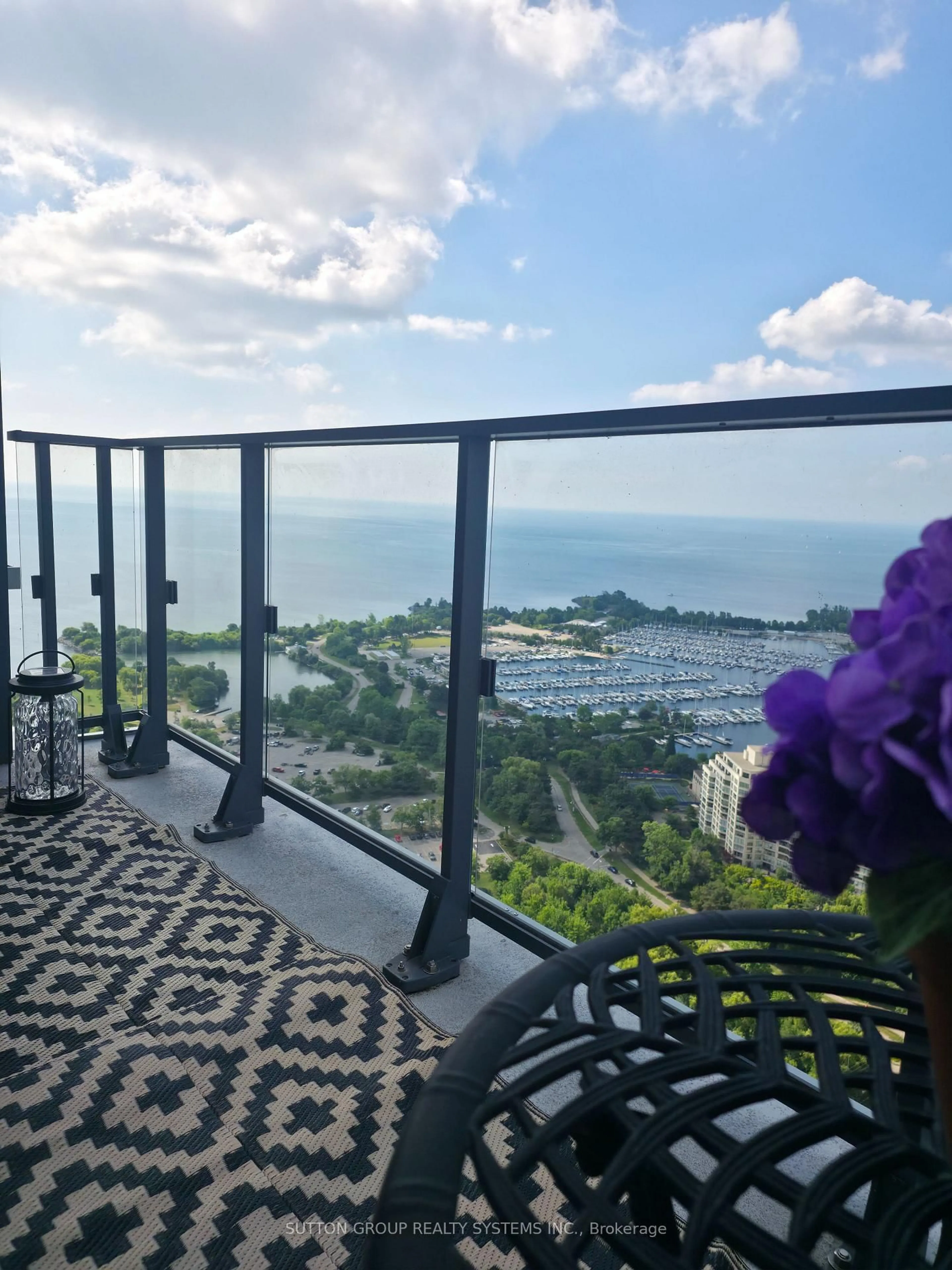 Balcony in the apartment, water/lake/river/ocean view for 2200 Lake Shore Blvd #PH4, Toronto Ontario M8V 1A4