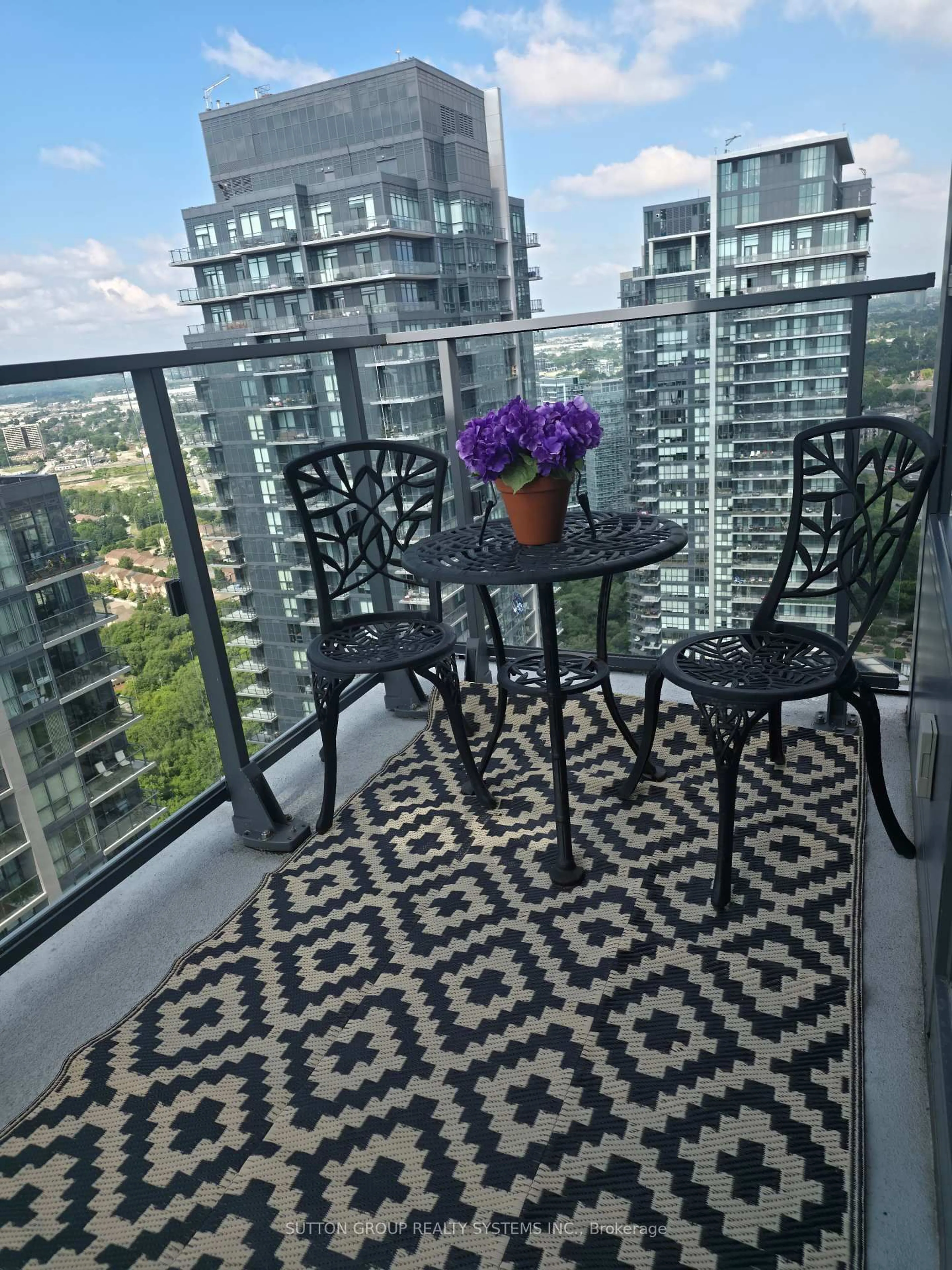 Balcony in the apartment, city buildings view from balcony for 2200 Lake Shore Blvd #PH4, Toronto Ontario M8V 1A4