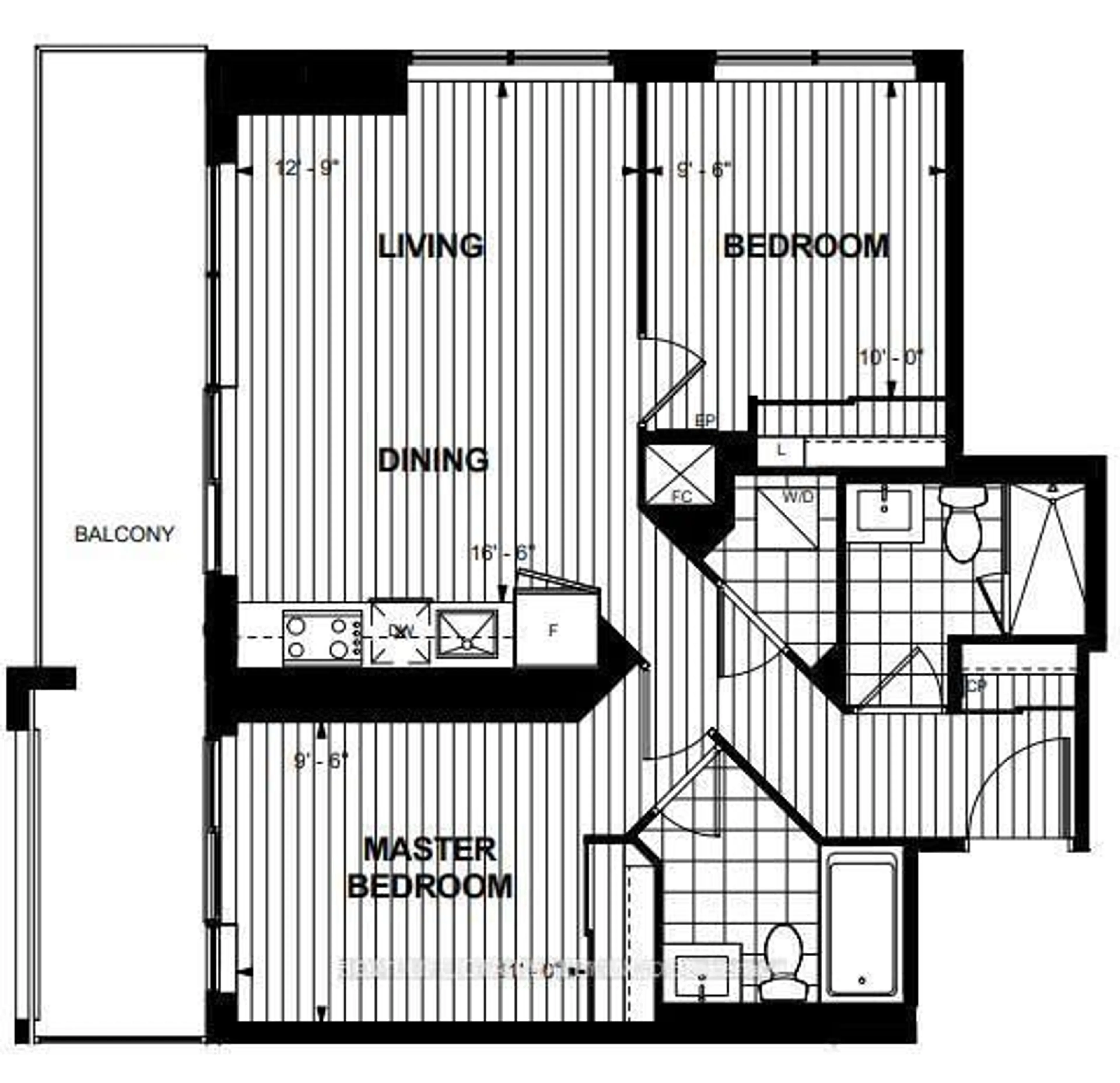 Floor plan for 5 Mabelle Ave #329, Toronto Ontario M9A 0C8