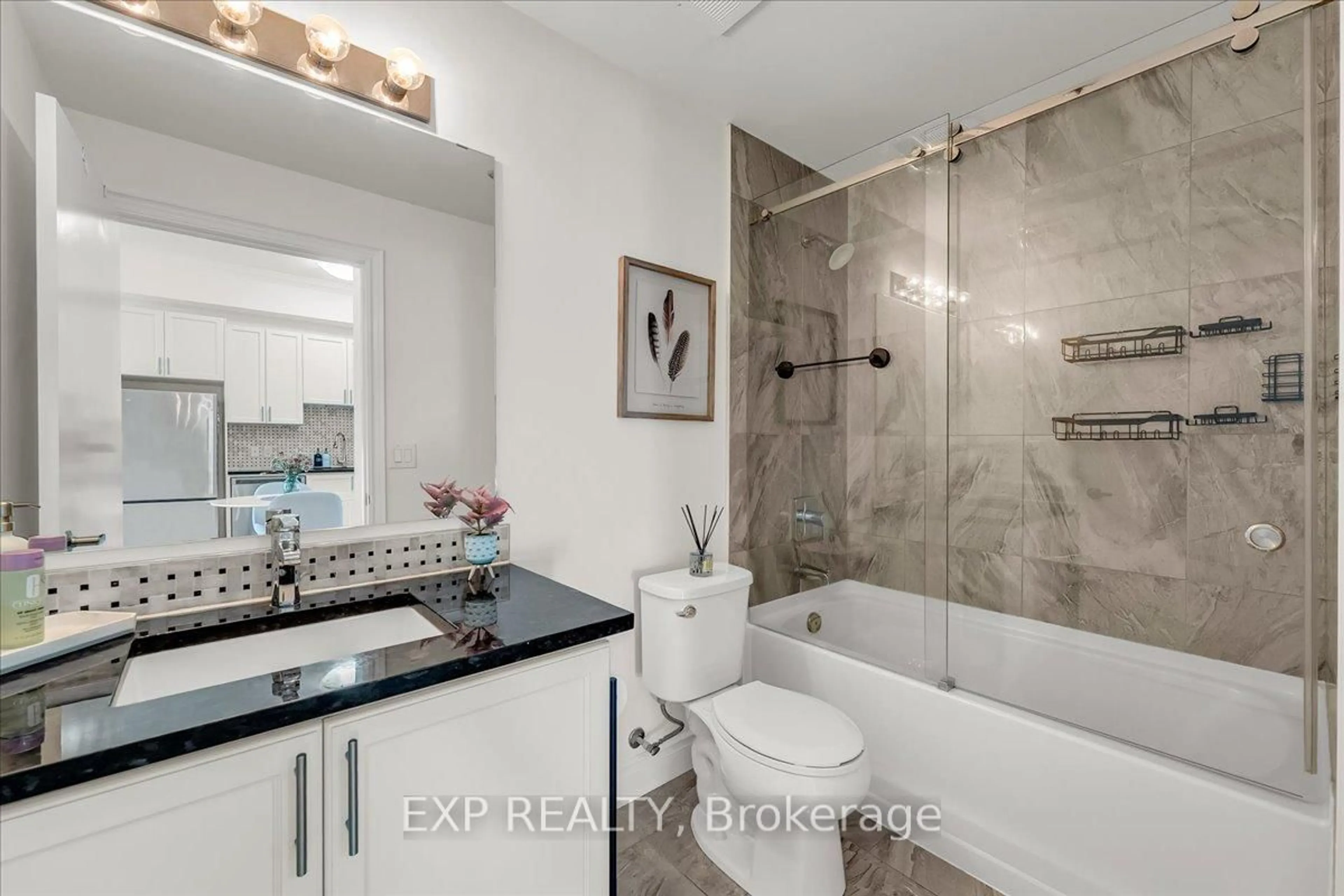 Contemporary bathroom, ceramic/tile floor for 2486 Old Bronte Rd #819, Oakville Ontario L6M 0Y4
