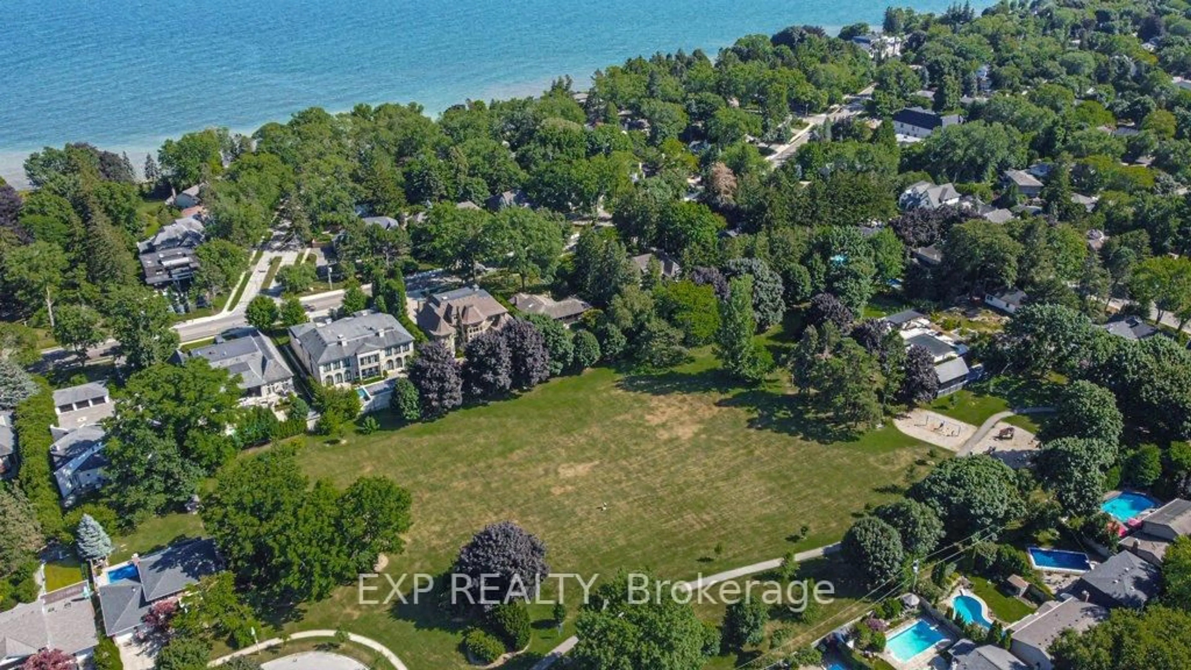 A pic from outside/outdoor area/front of a property/back of a property/a pic from drone, water/lake/river/ocean view for 4187 Lakeshore Rd, Burlington Ontario L7L 1A5