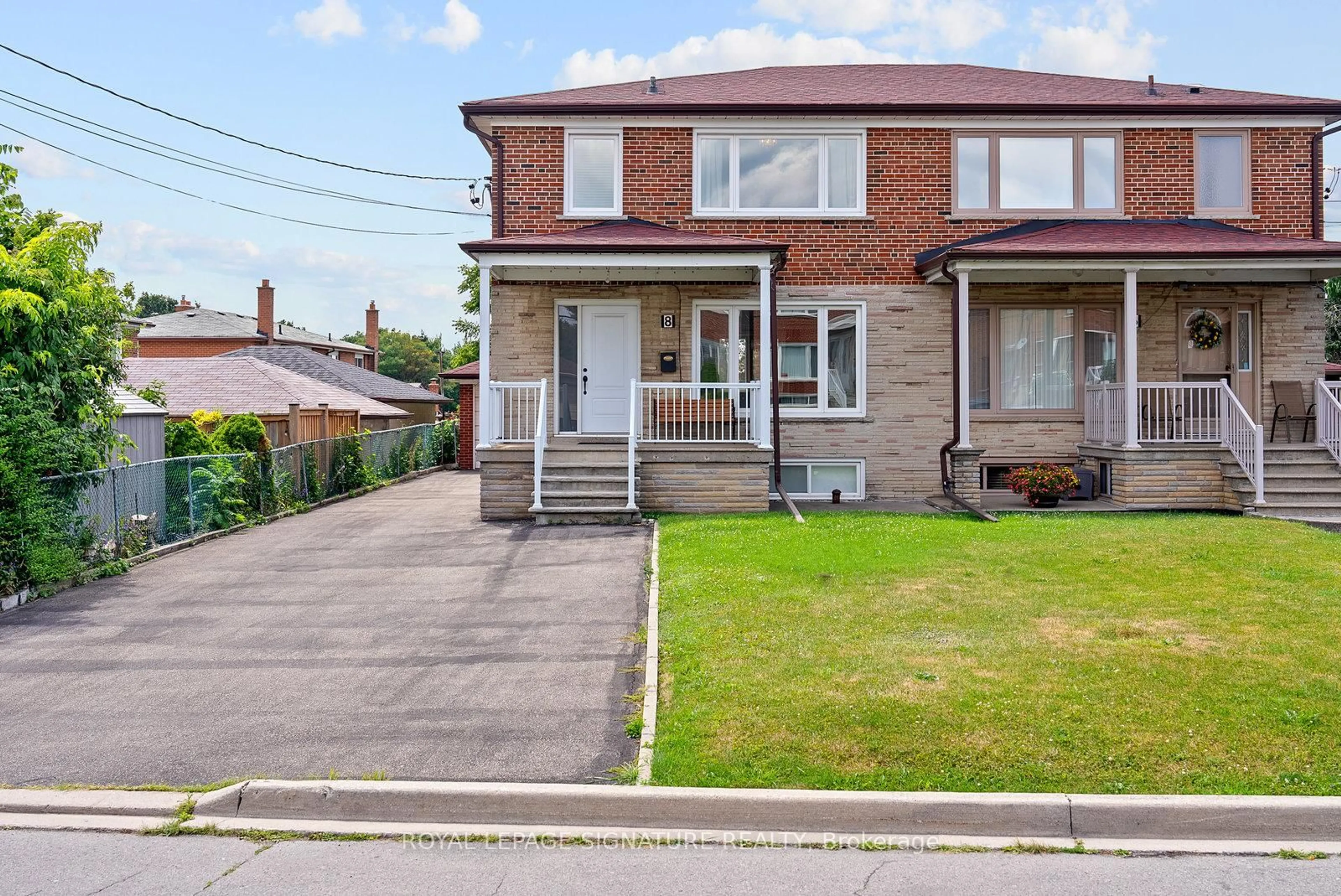 Home with brick exterior material, street for 8 Donofree Rd, Toronto Ontario M6L 2P5