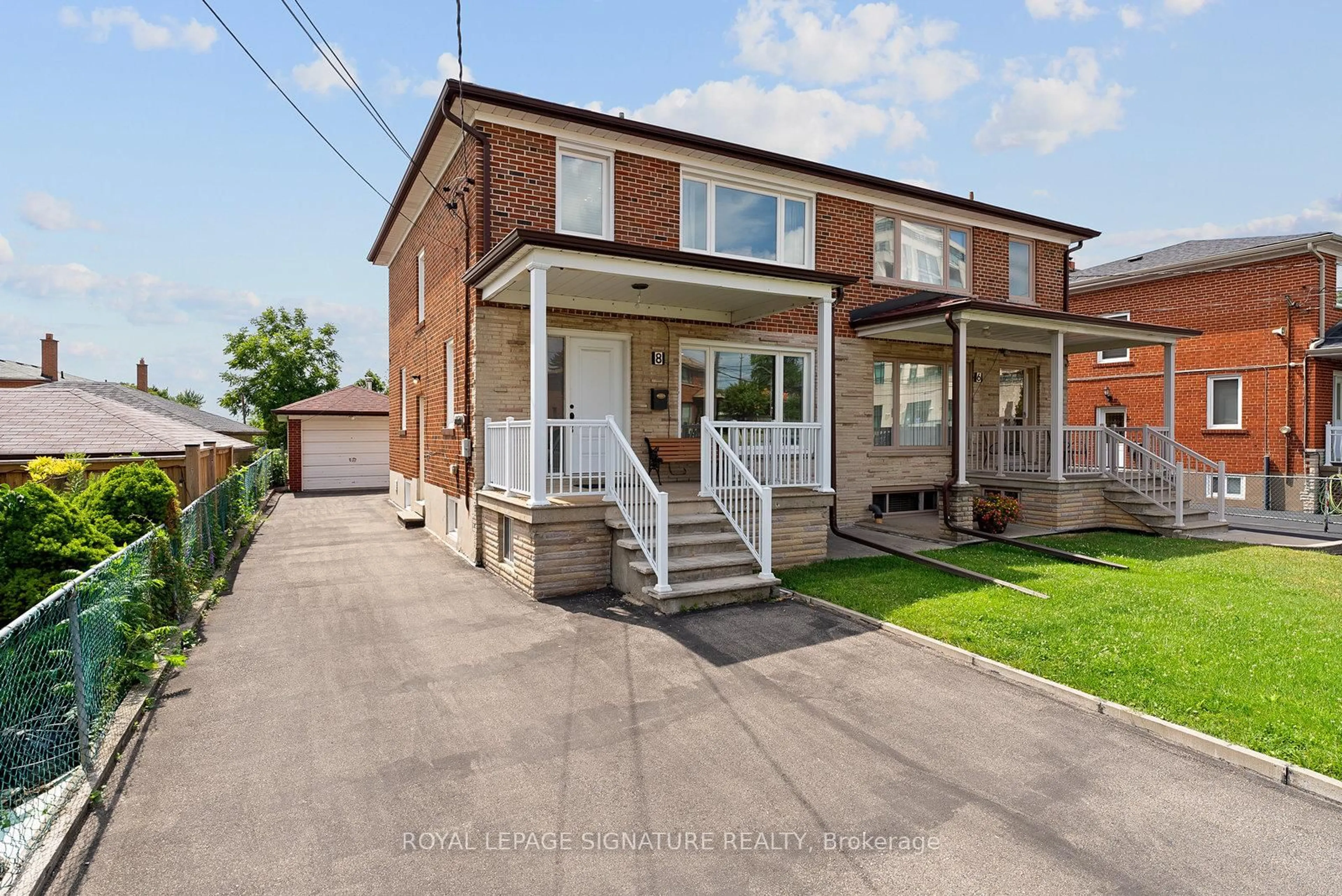 Home with brick exterior material, street for 8 Donofree Rd, Toronto Ontario M6L 2P5