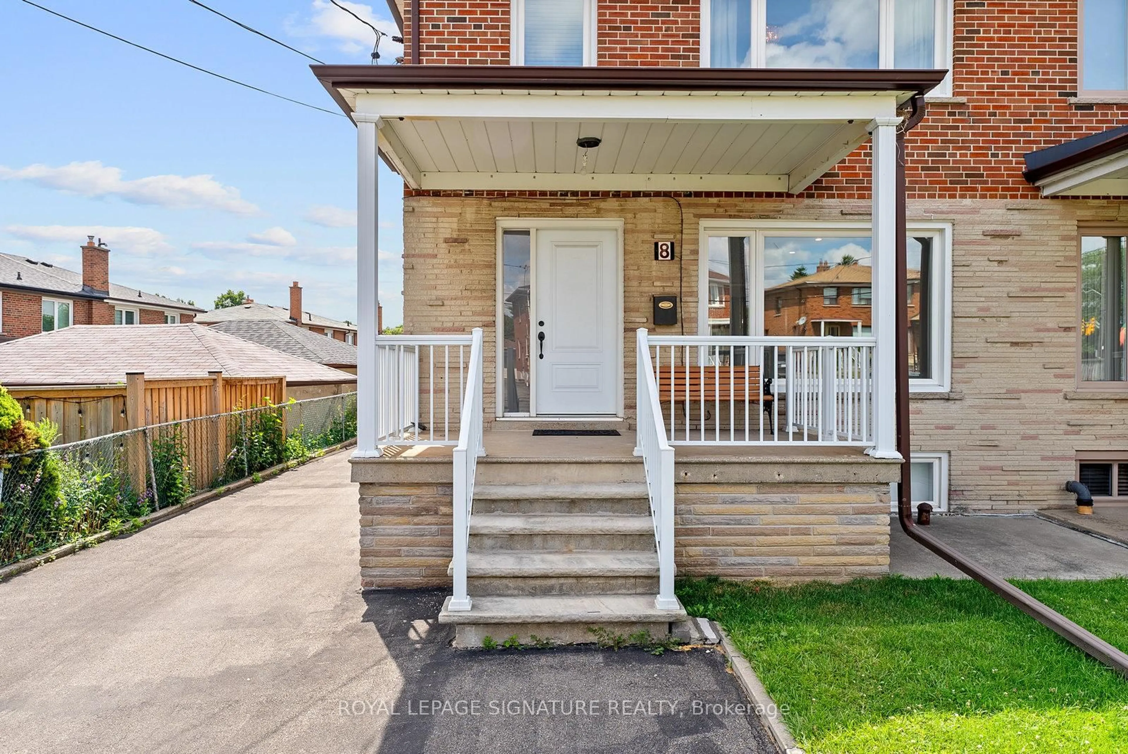 Home with brick exterior material, street for 8 Donofree Rd, Toronto Ontario M6L 2P5