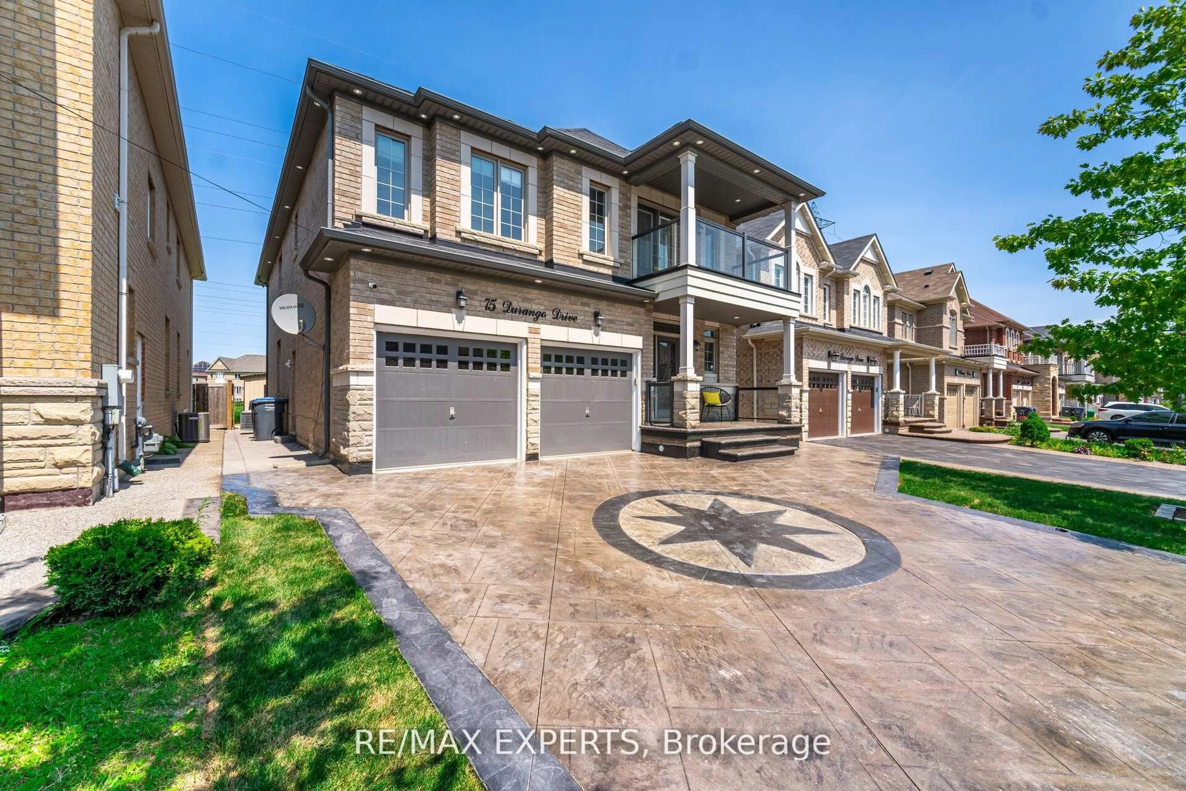 Home with brick exterior material, street for 75 Durango Dr, Brampton Ontario L6X 5G9