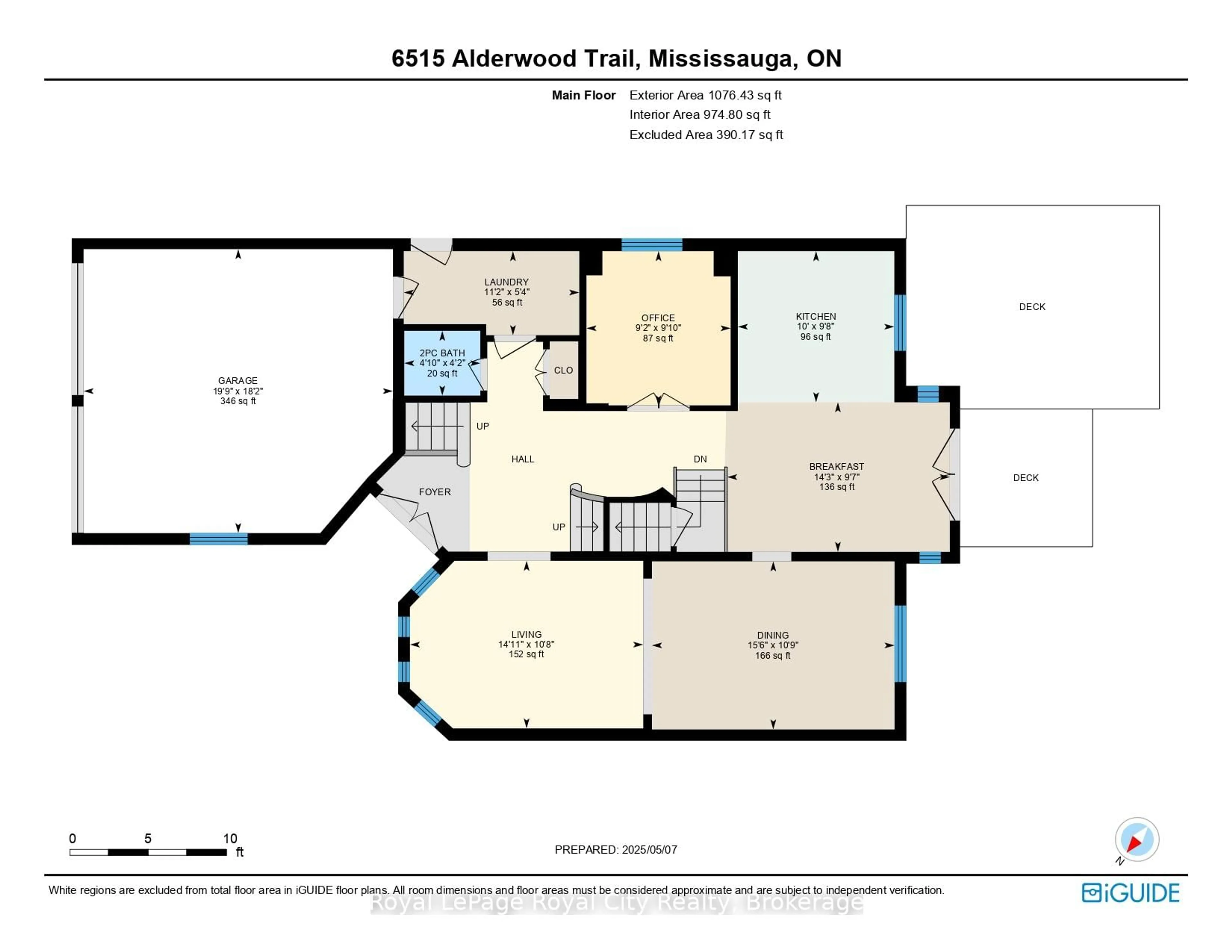 Floor plan for 6515 Alderwood Tr, Mississauga Ontario L5N 6W5