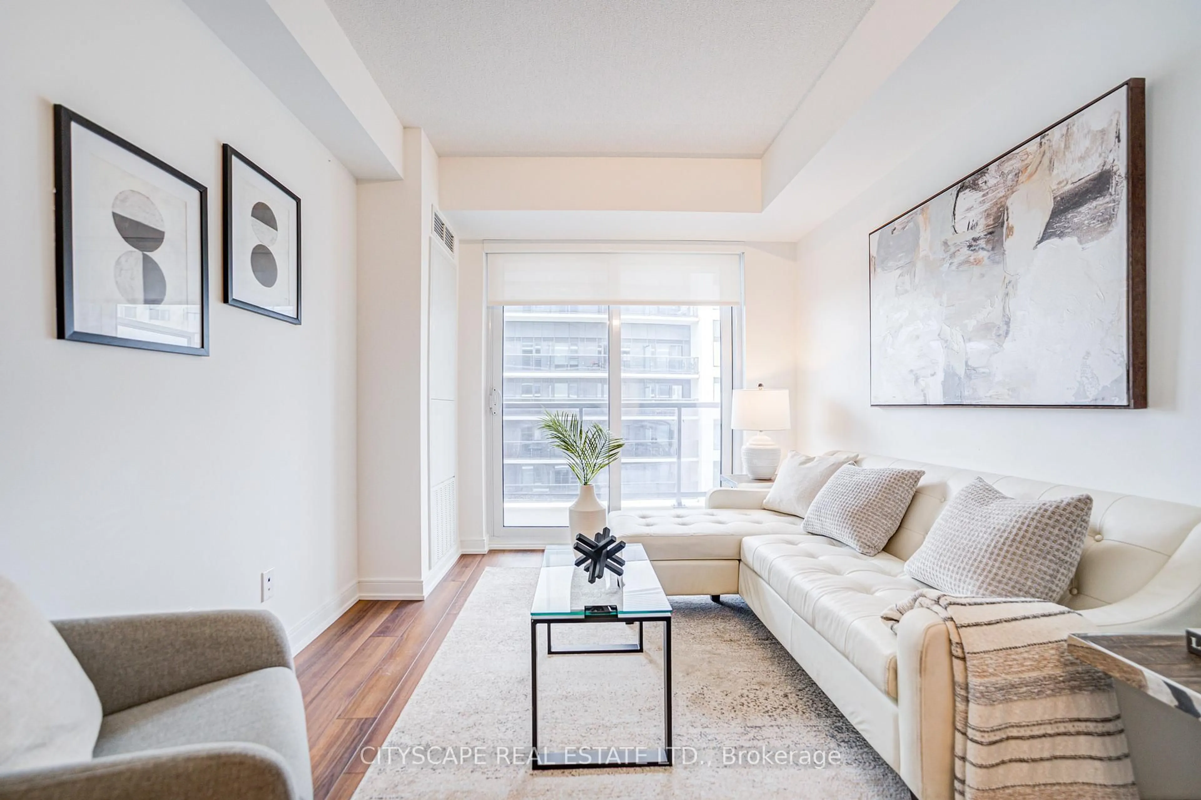 Living room with furniture, unknown for 30 Samuel Wood Way #1805, Toronto Ontario M9B 0C9