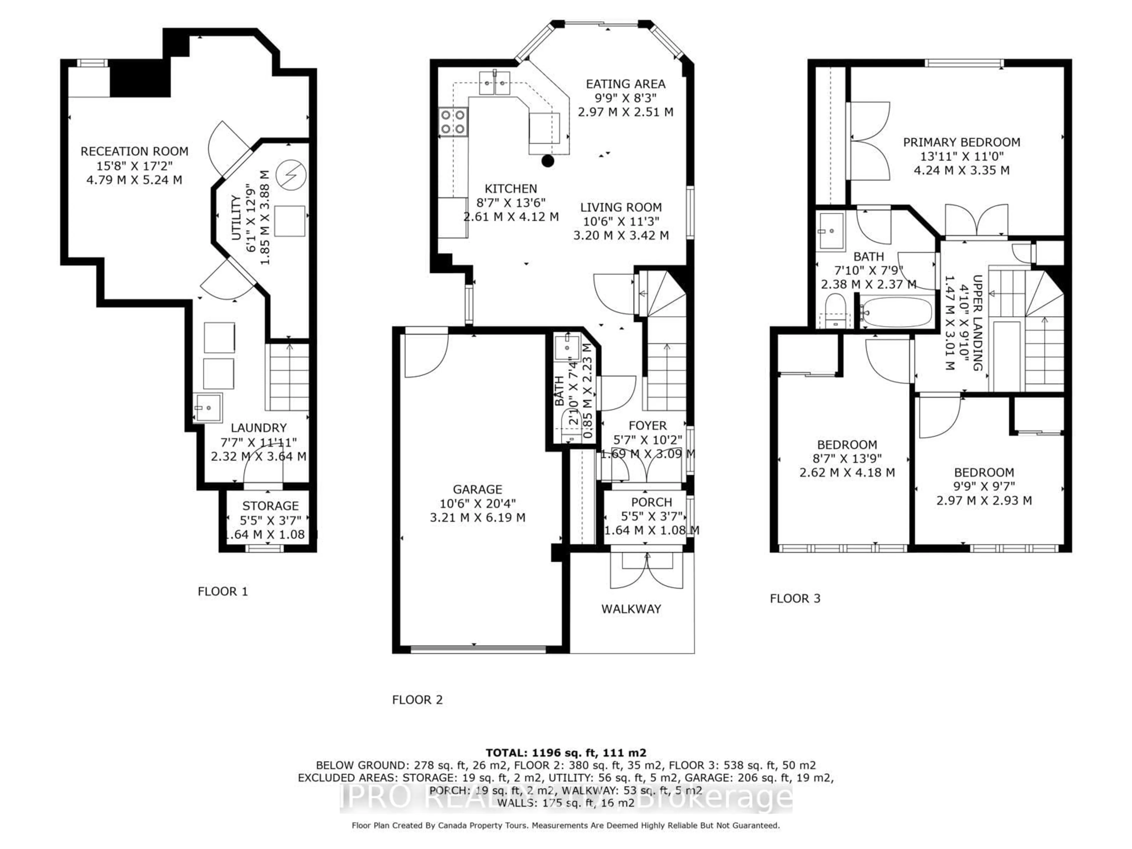 Floor plan for 142 Richwood Cres, Brampton Ontario L6X 4N3