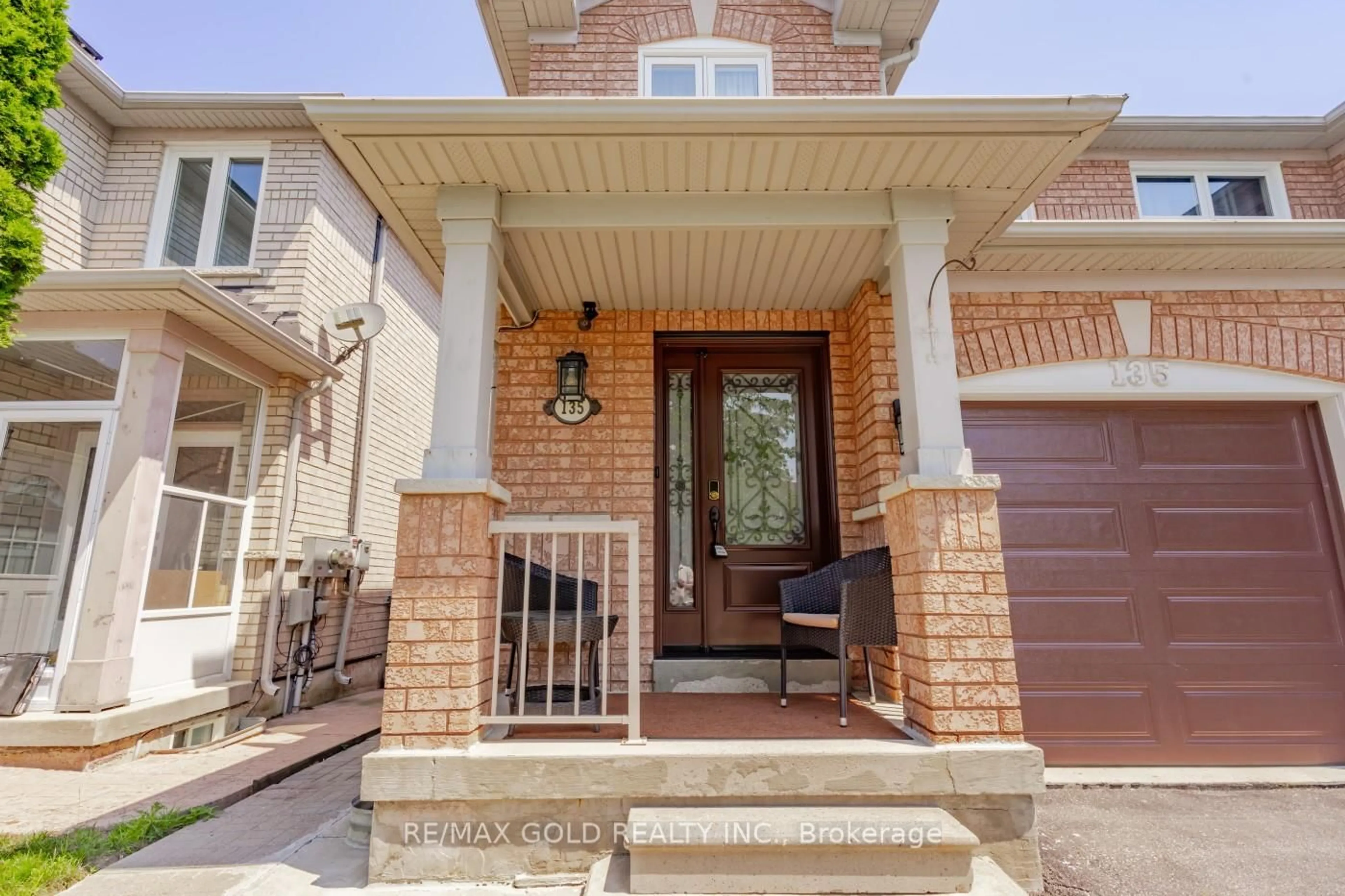 Home with brick exterior material, street for 135 Morningmist St, Brampton Ontario L6R 2B6