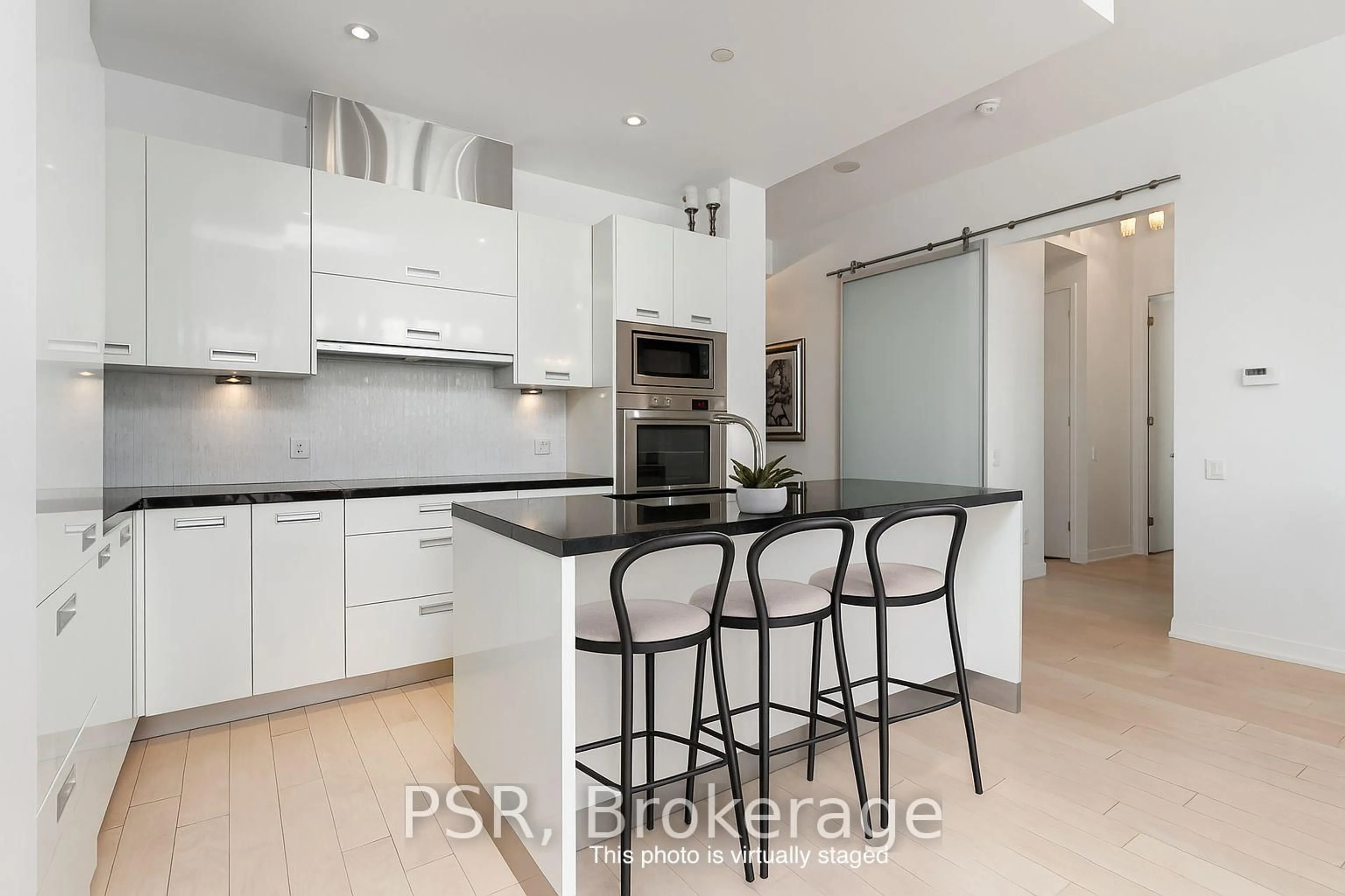 Contemporary kitchen, ceramic/tile floor for 88 Park Lawn Rd #2906, Toronto Ontario M8Y 0B5